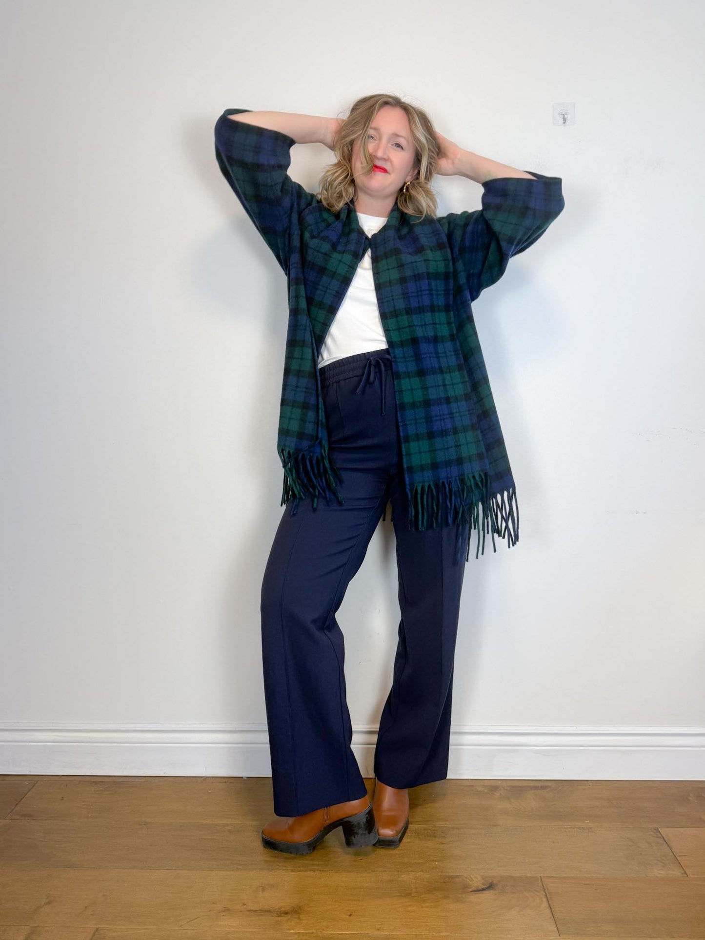 SEZANE "Bruce Trousers in Navy" (Size M/L)