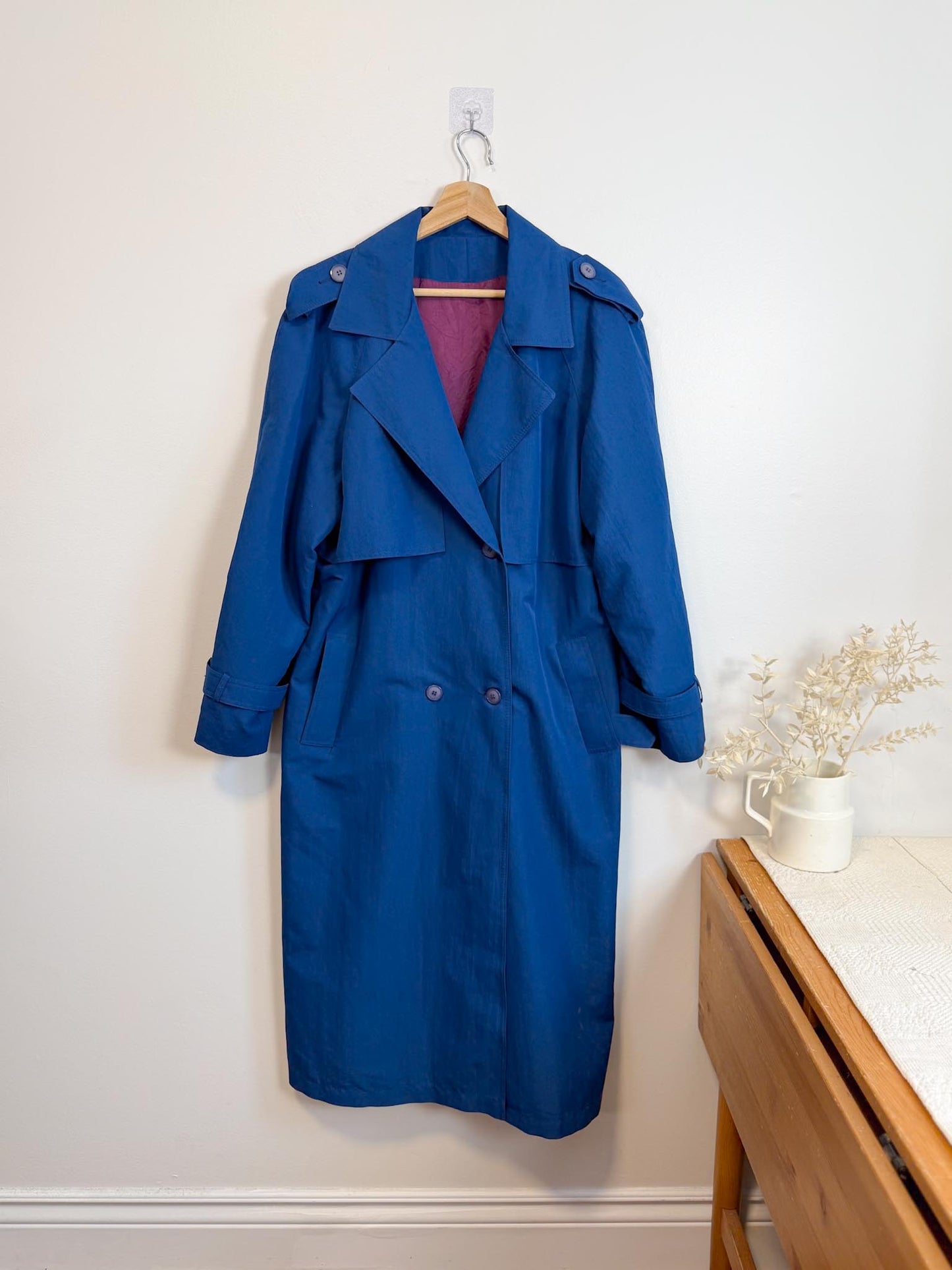 Vintage Sears Trench Coat in Blue (Size L)