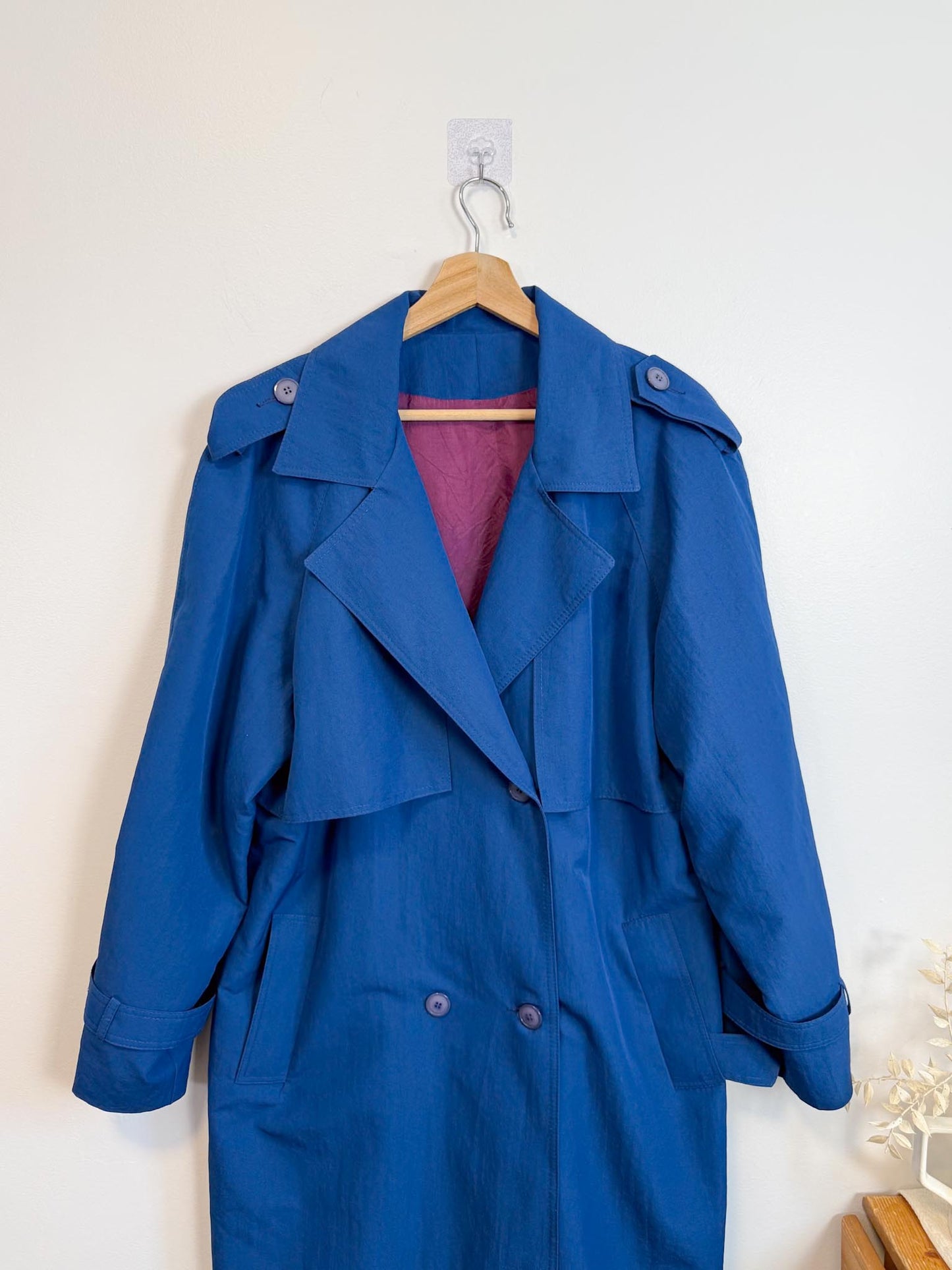 Vintage Sears Trench Coat in Blue (Size L)