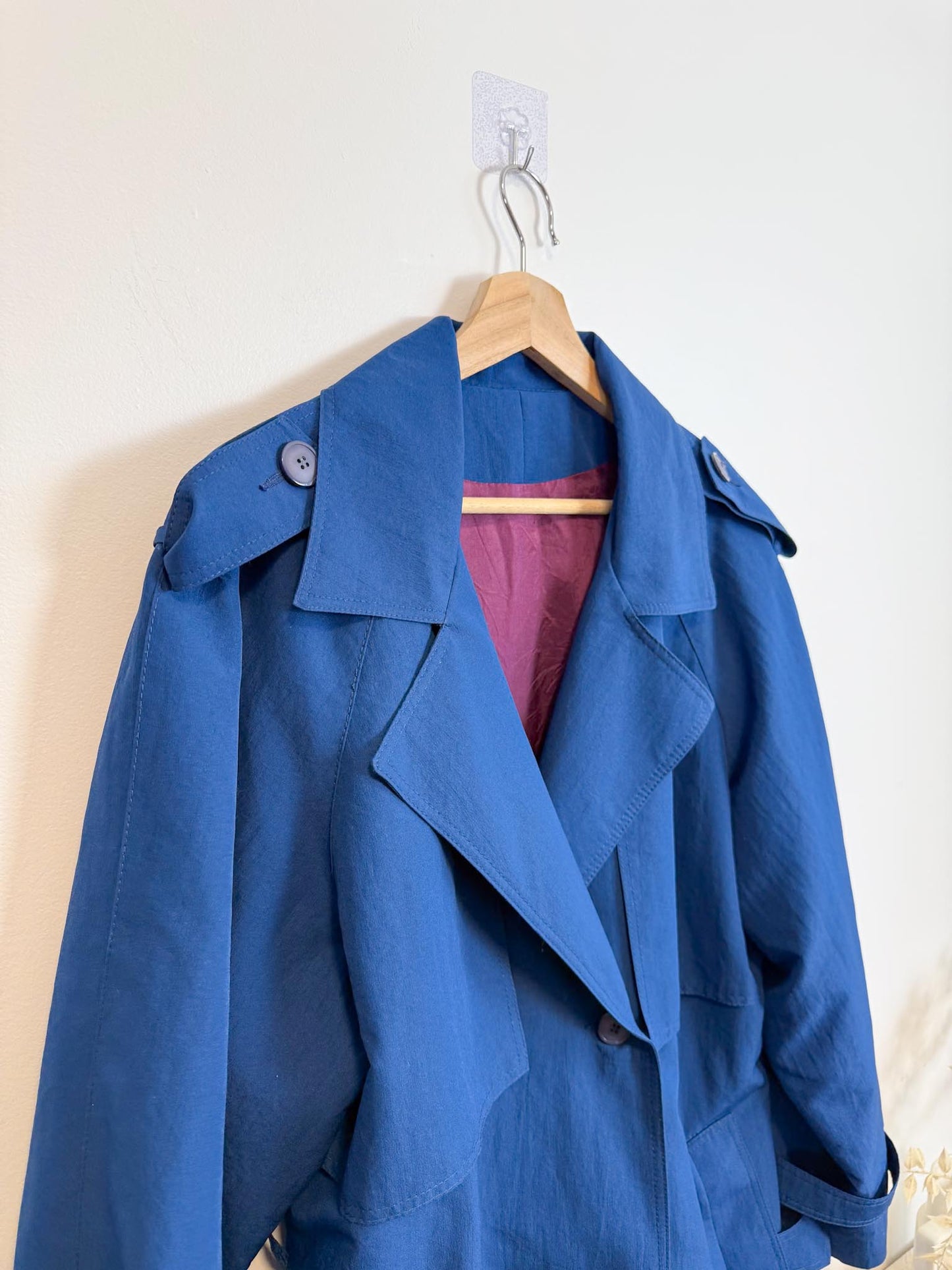 Vintage Sears Trench Coat in Blue (Size L)