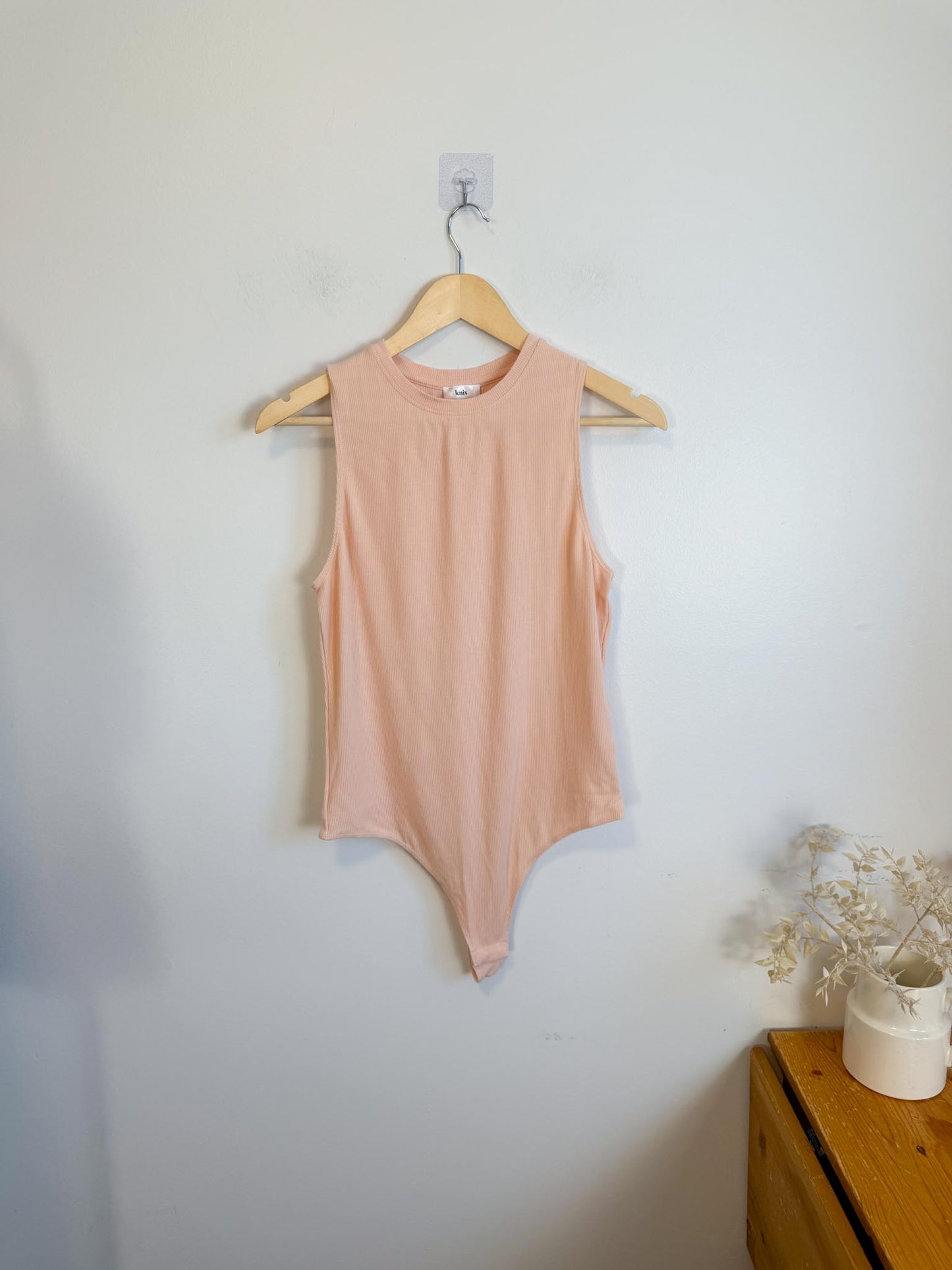 Knix Ribbed Bodysuit in Pink (Size M)