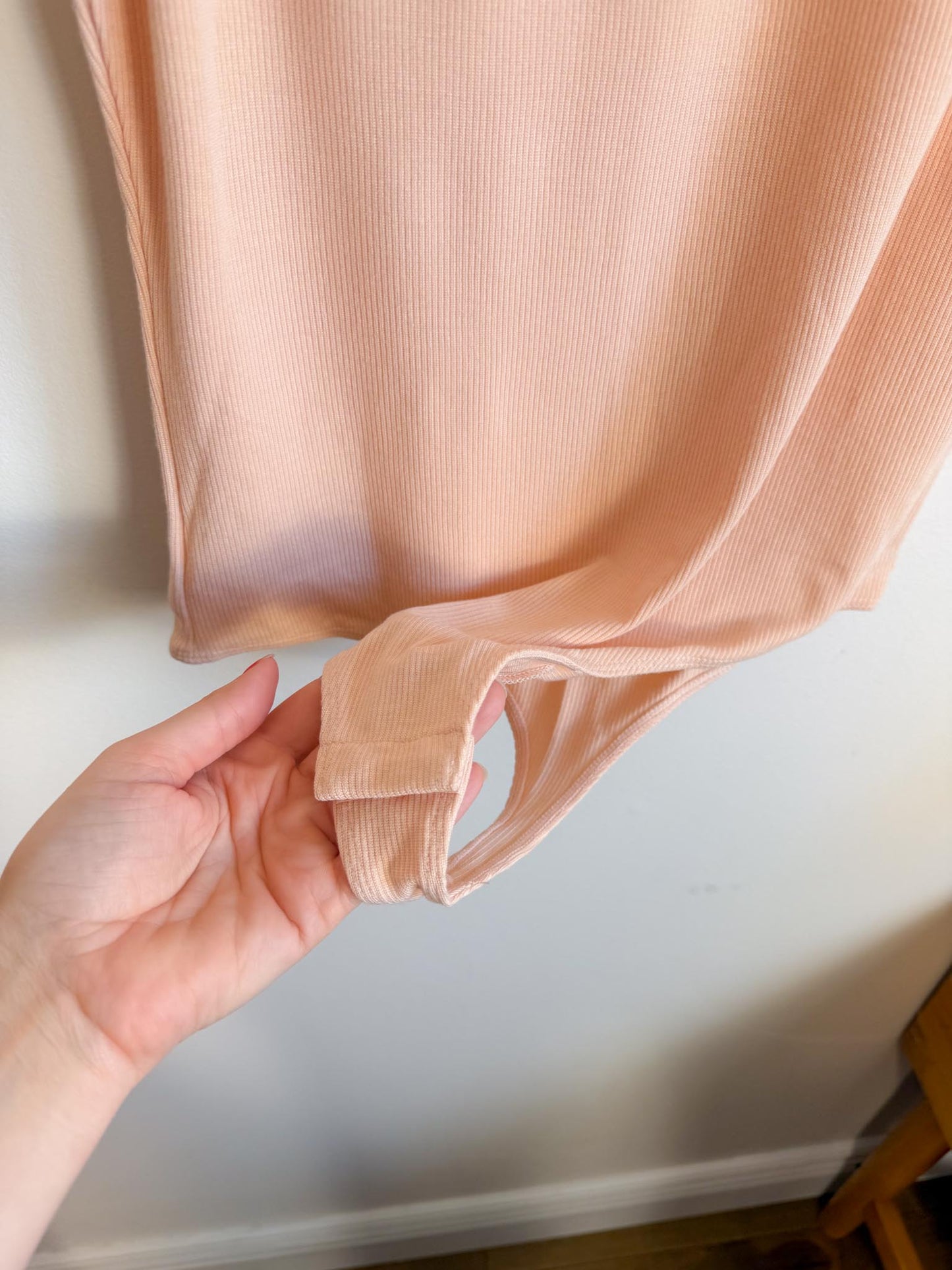 Knix Ribbed Bodysuit in Pink (Size M)