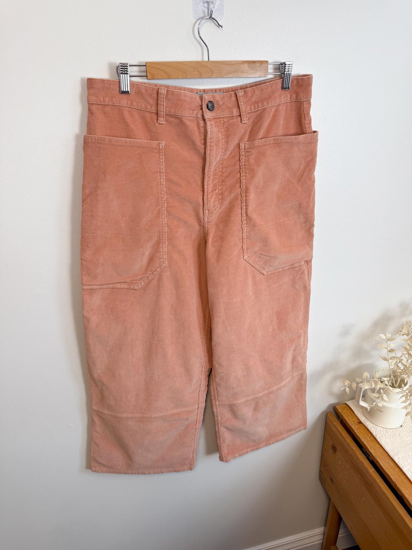 Everlane " The Corduroy Gardner Pant in Coral" (Size 14)