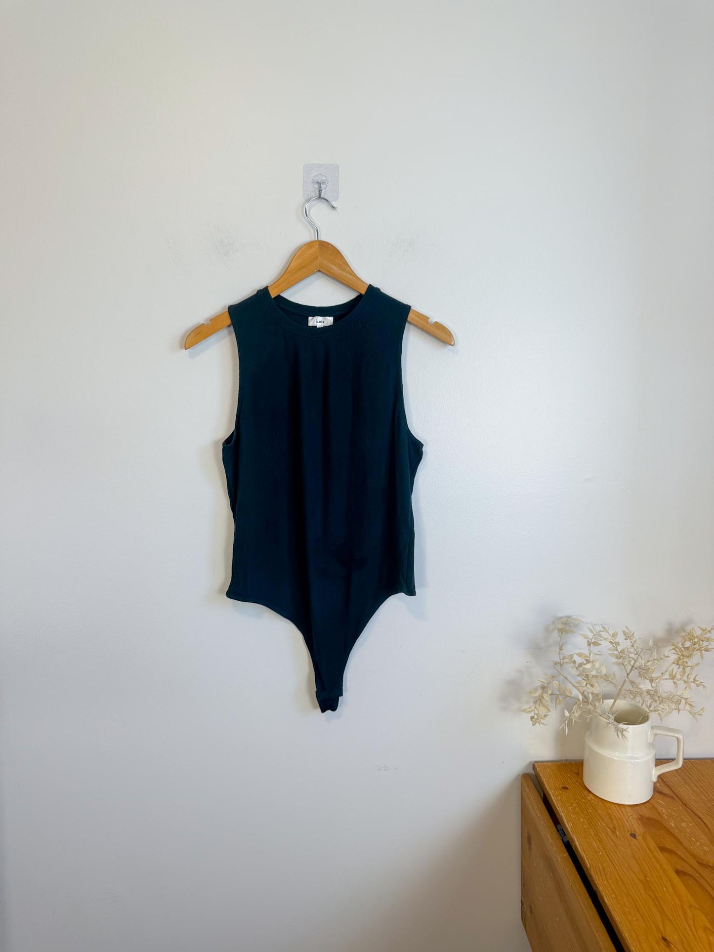 Knix Ribbed Bodysuit in Black (Size M)