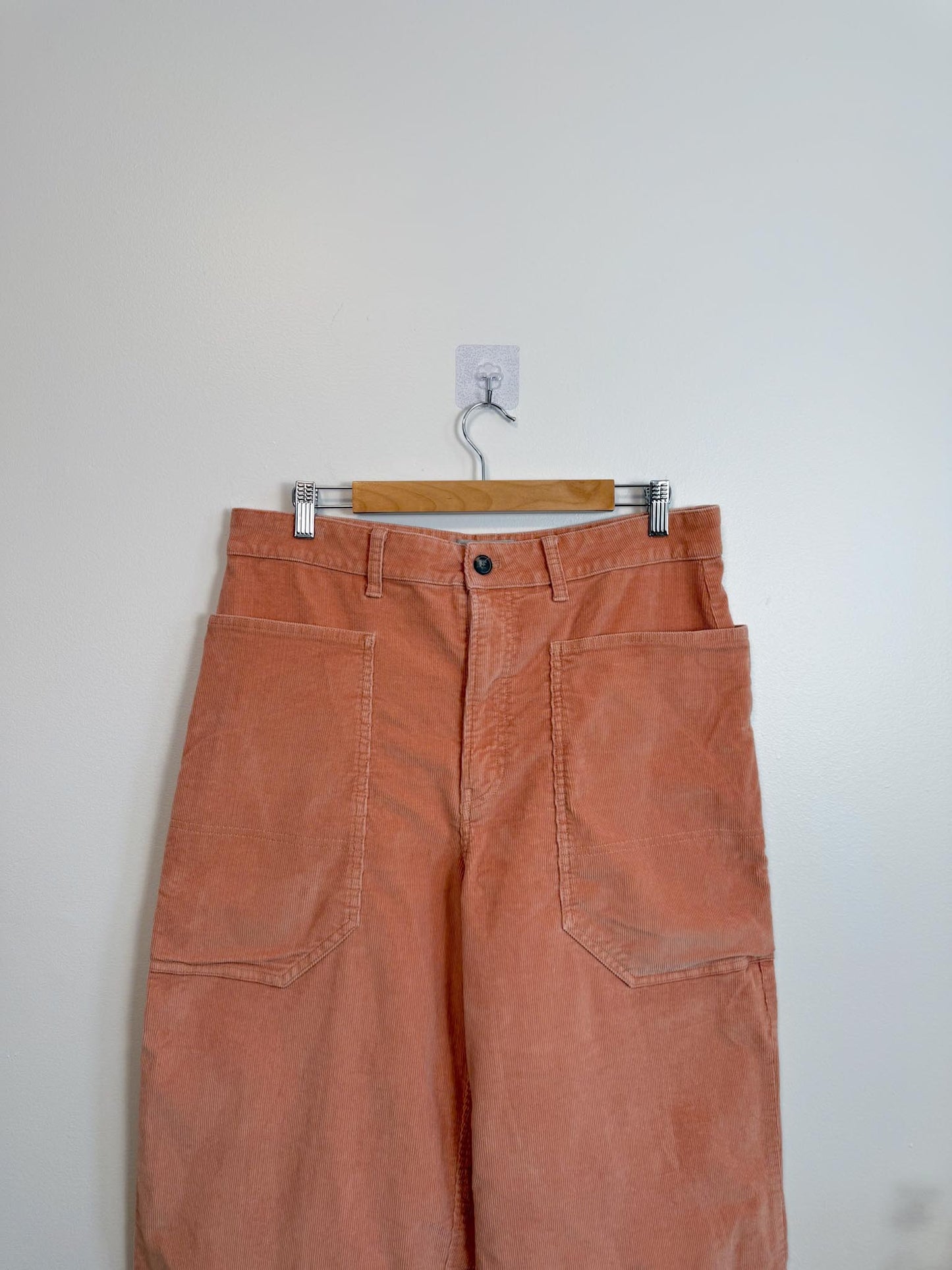 Everlane " The Corduroy Gardner Pant in Coral" (Size 14)