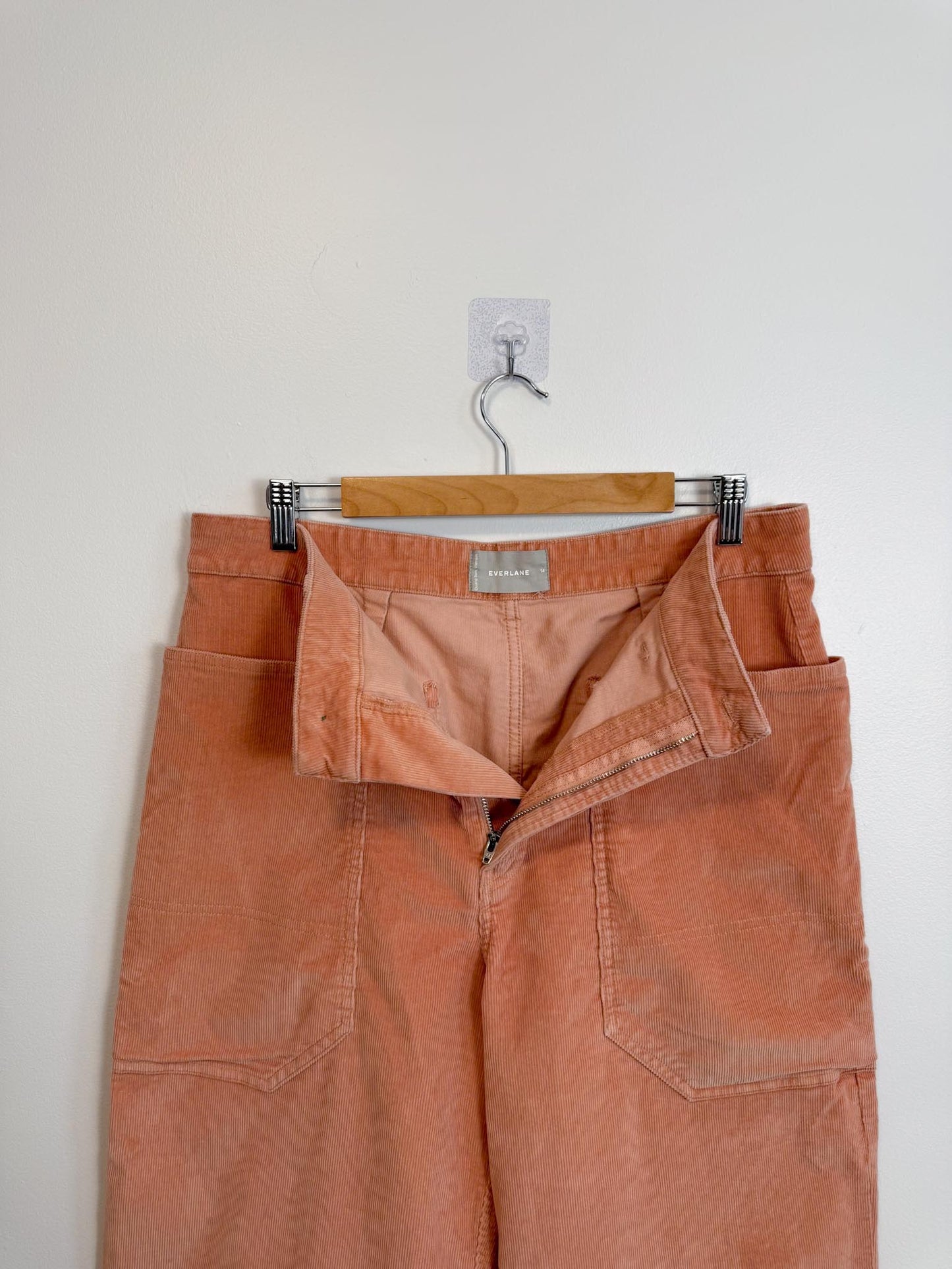 Everlane " The Corduroy Gardner Pant in Coral" (Size 14)