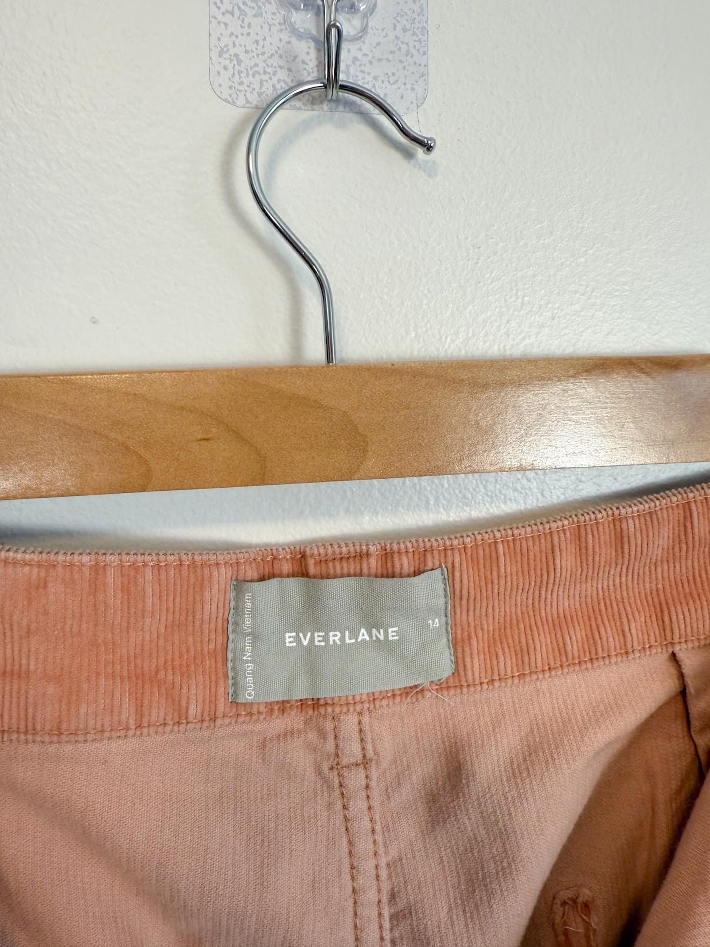 Everlane " The Corduroy Gardner Pant in Coral" (Size 14)