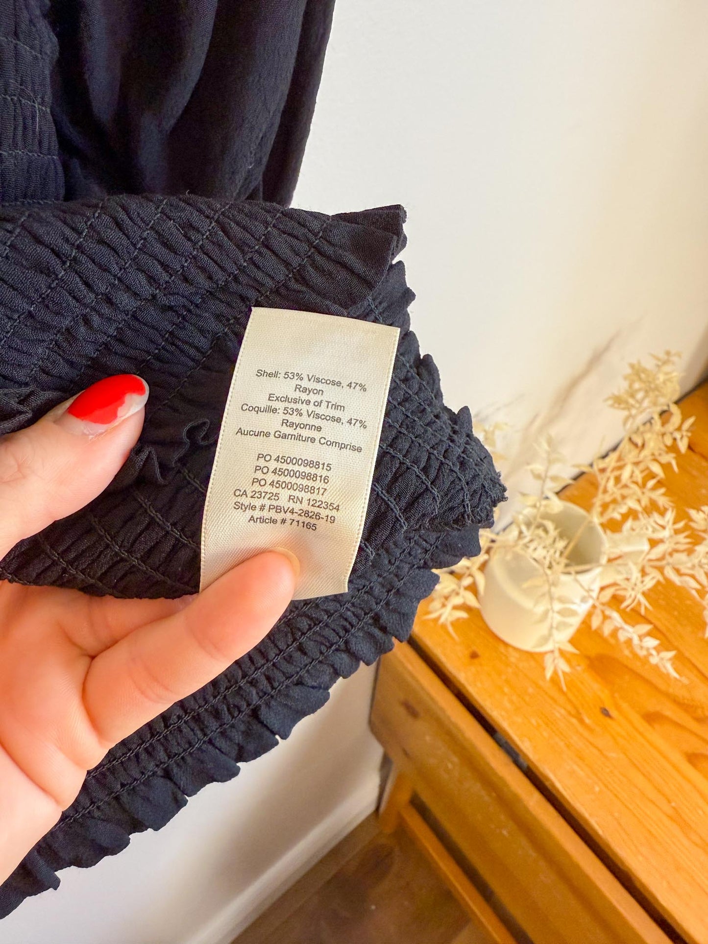 Wilfred Presley Ruched Crop Top in Black (Size M)
