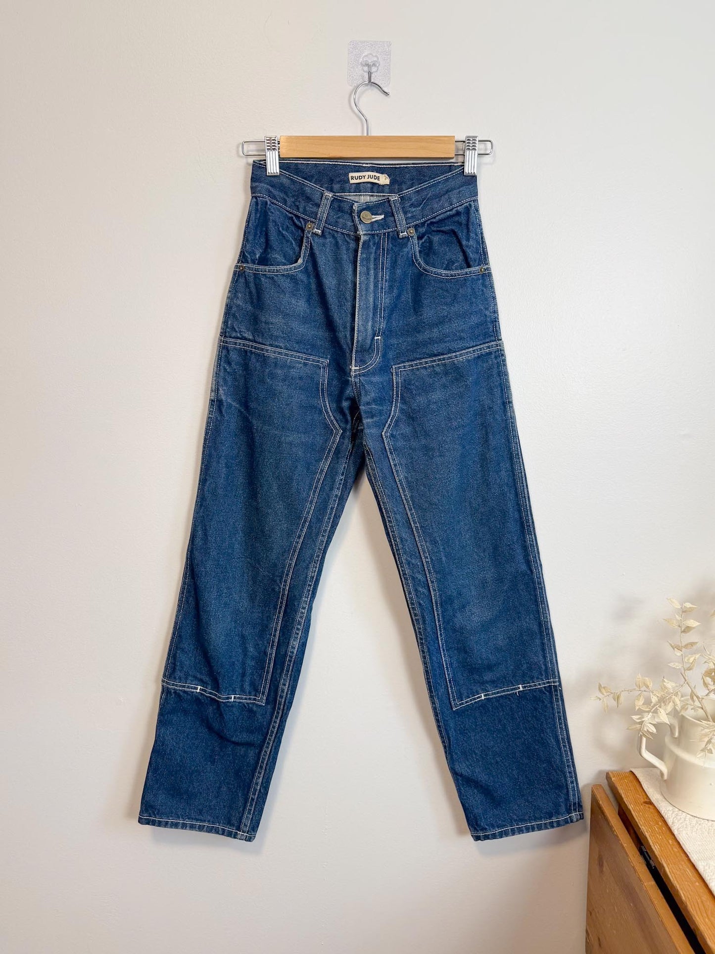Rudy Jude Slow Fashion Utility Jeans in Dark Wash (Size 0)