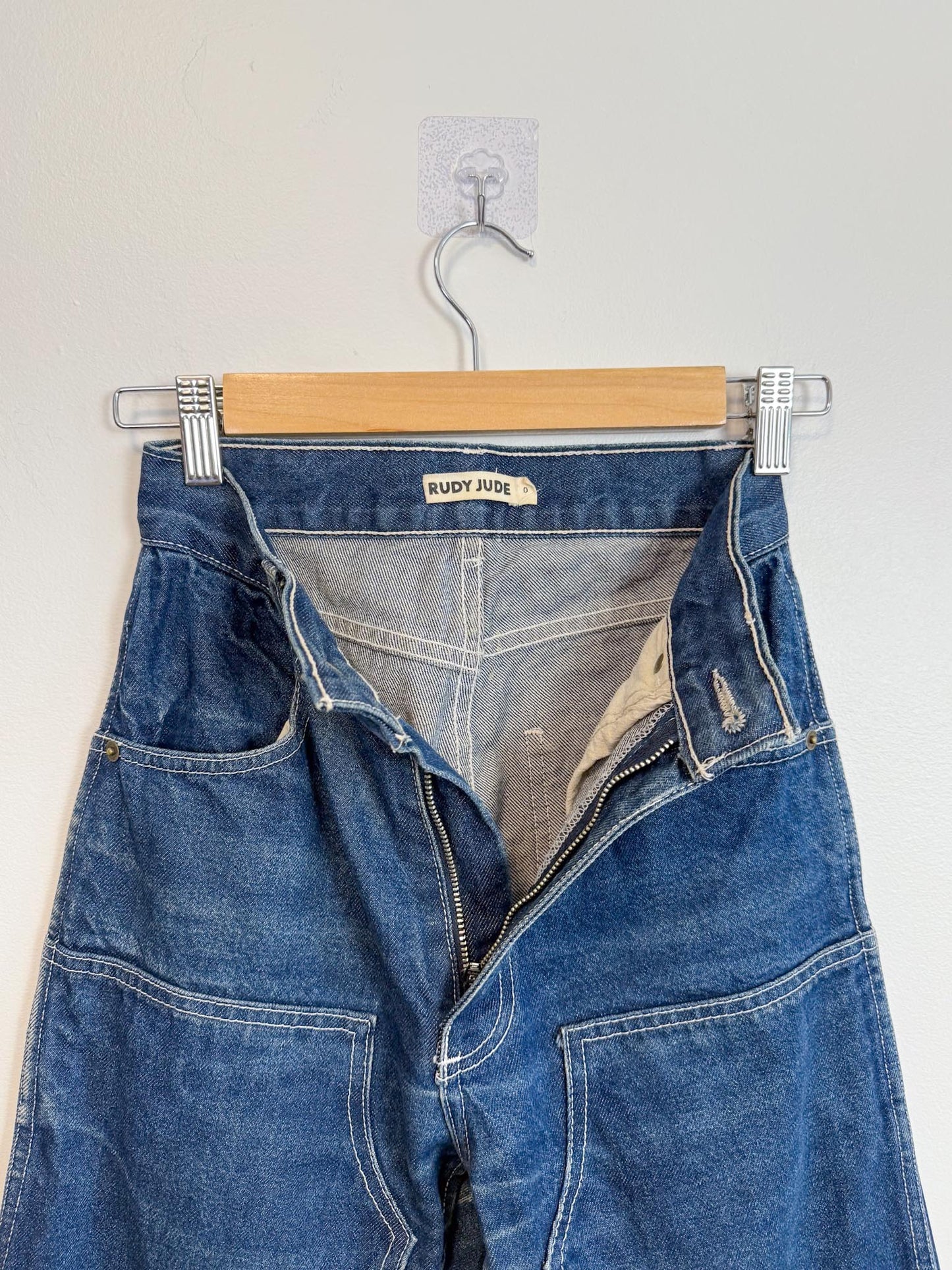Rudy Jude Slow Fashion Utility Jeans in Dark Wash (Size 0)