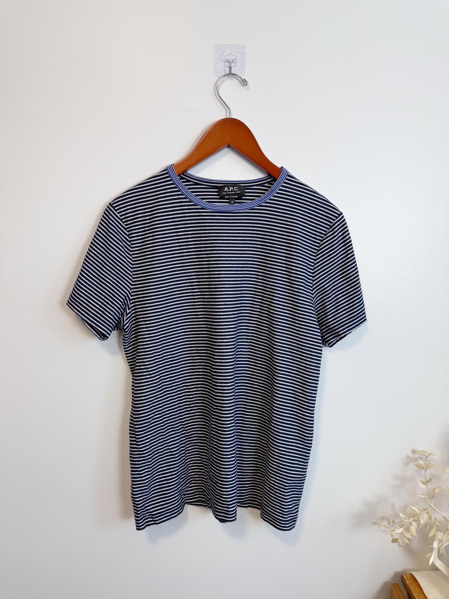A.P.C Paris Striped T-Shirt in Navy (Size M)