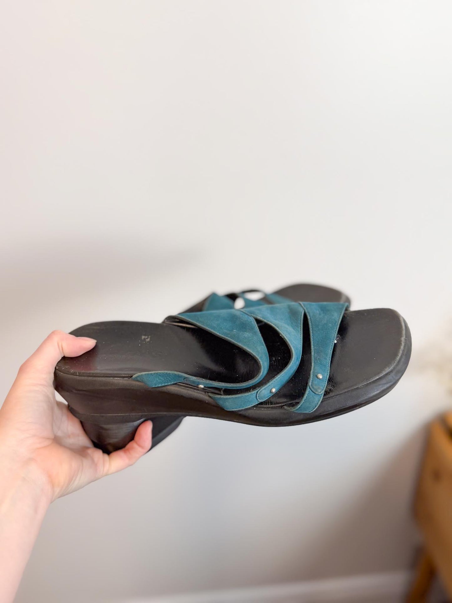 Vintage Clarks Leather Slides (Size 10)