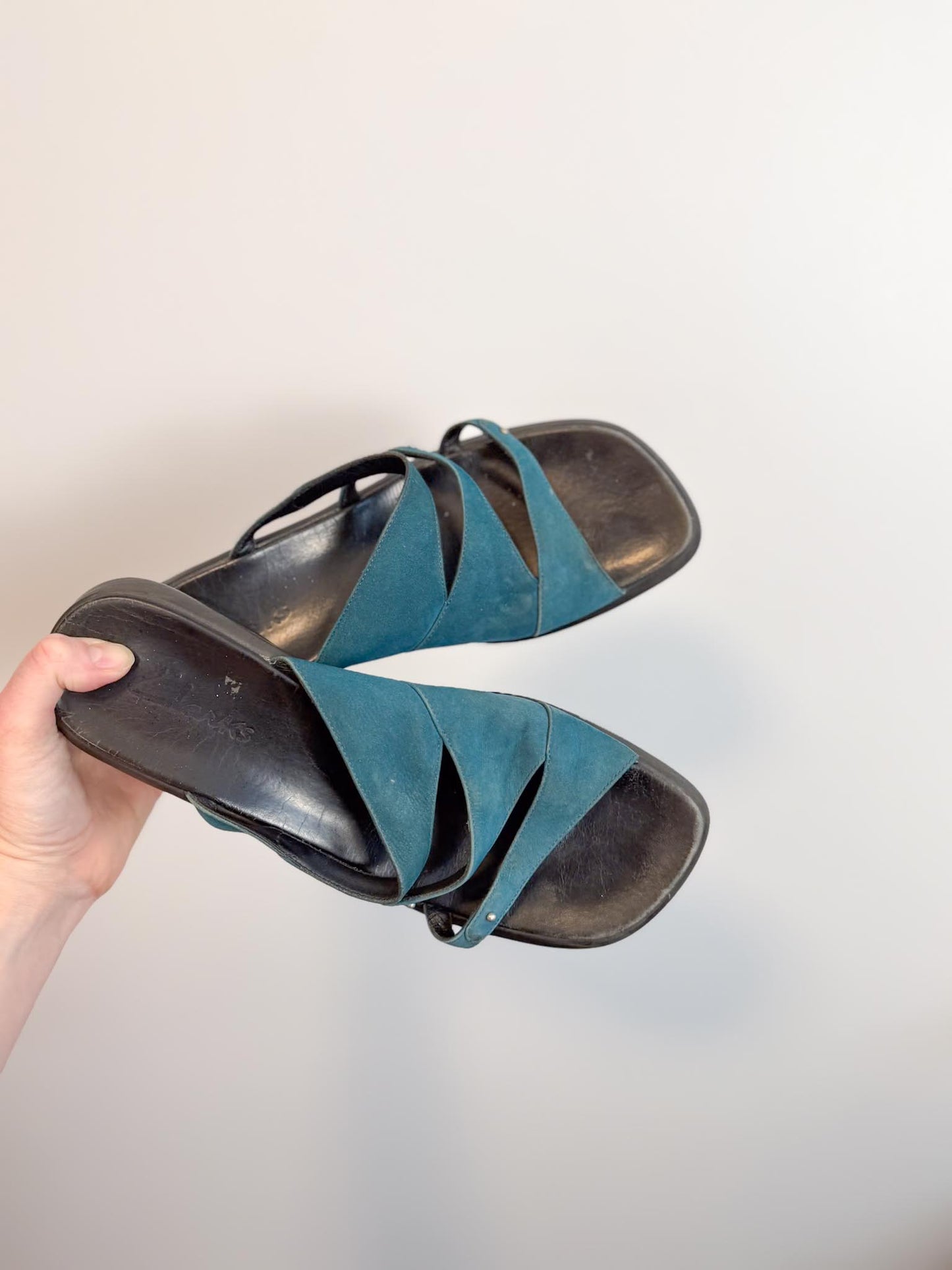 Vintage Clarks Leather Slides (Size 10)