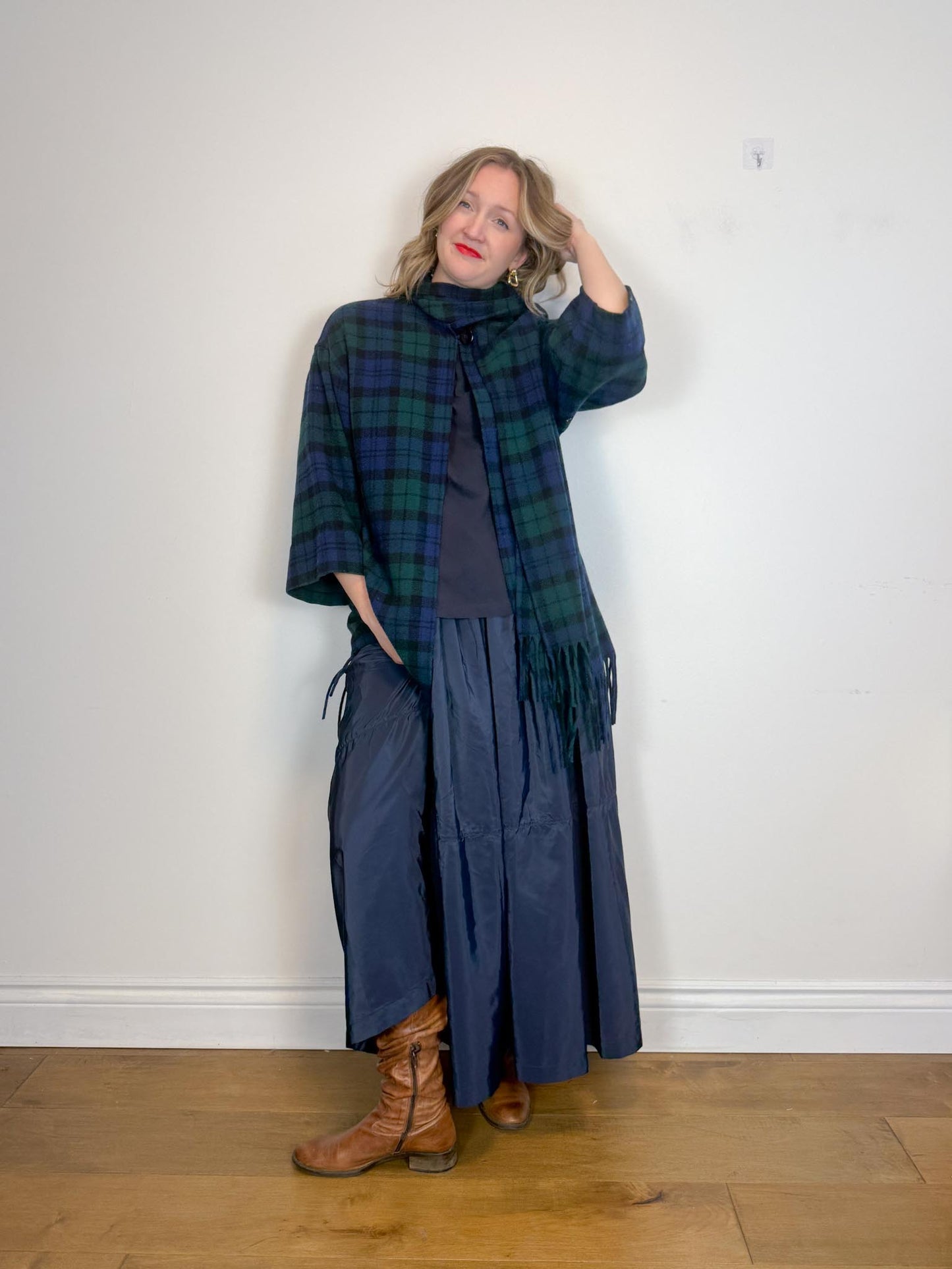 Full Maxi Skirt in Navy (Size L)