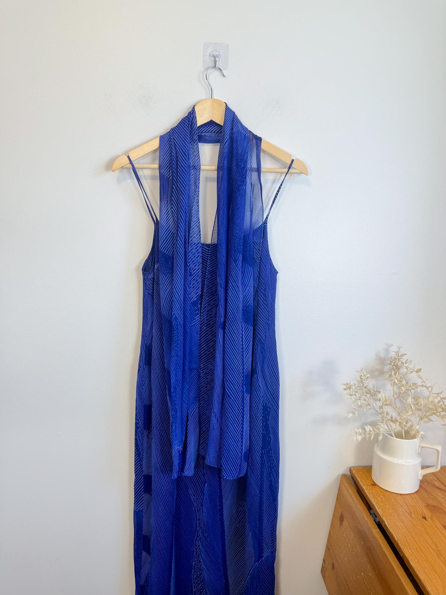 Vintage Laurel Slip Dress with Scarf (Size M)