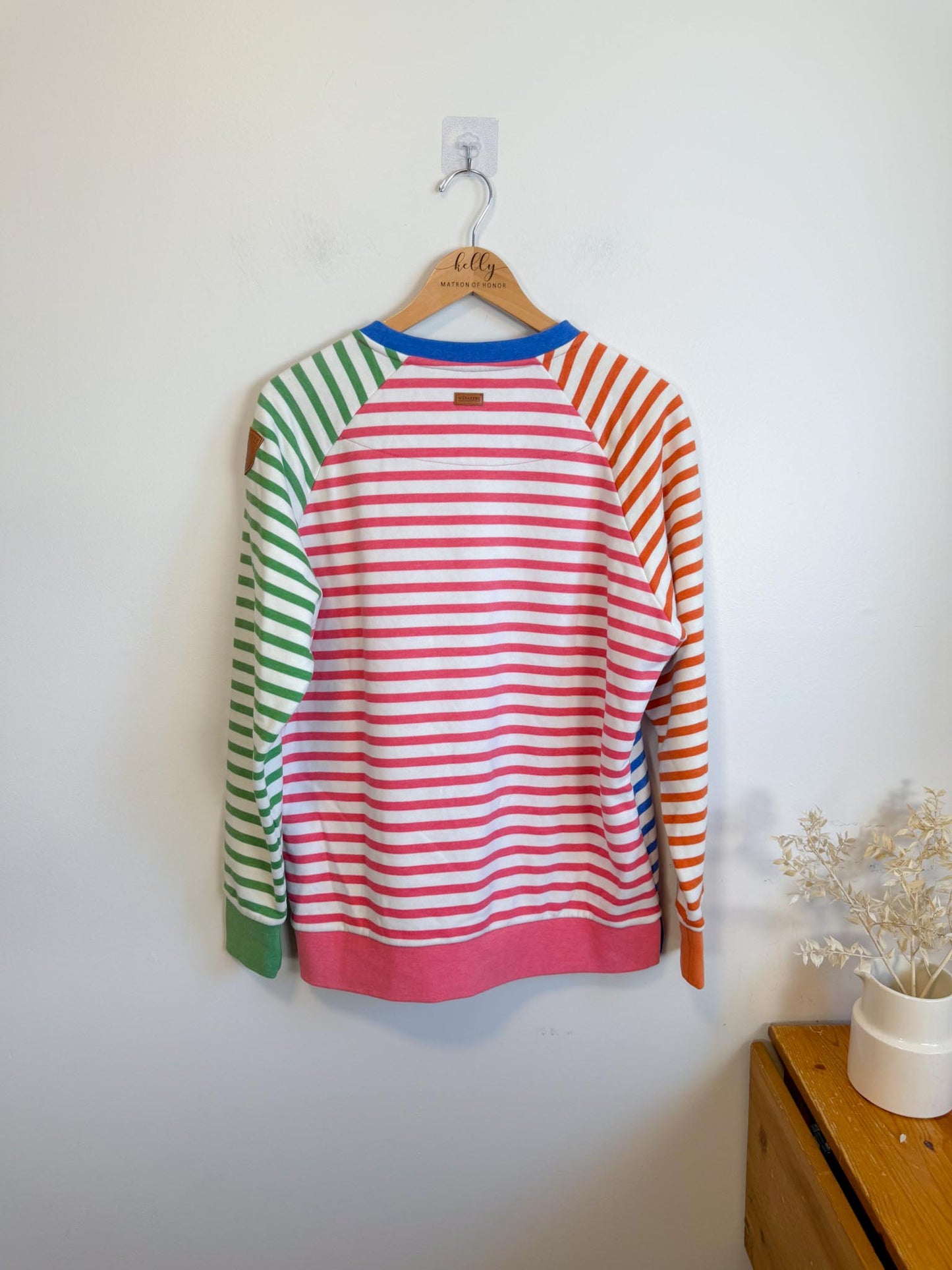WANAKOME "Panna Multi-Stripe Sweatshirt" (Size S/M)