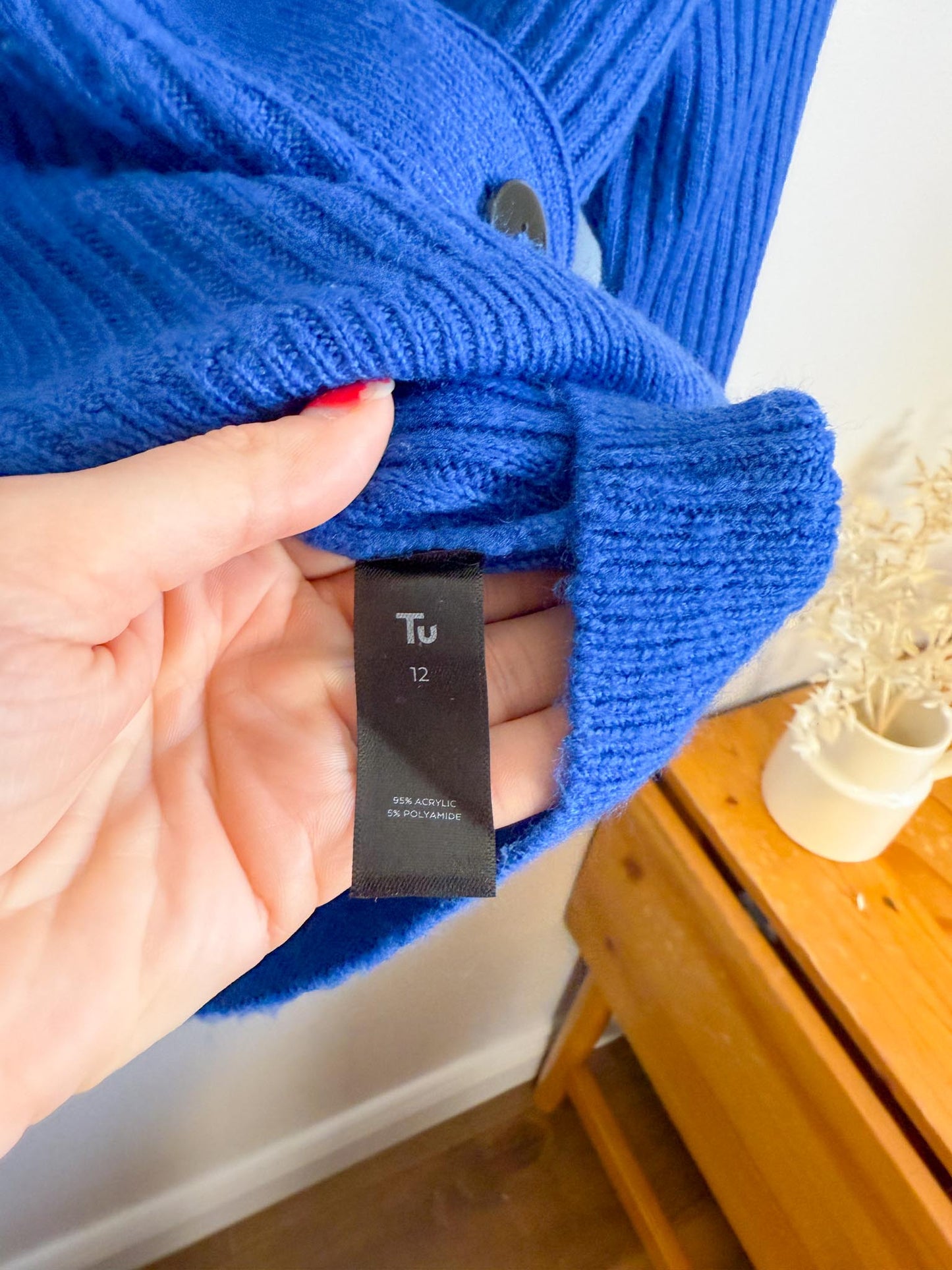Tu Cardigan in Cobalt Blue (Size M/L)