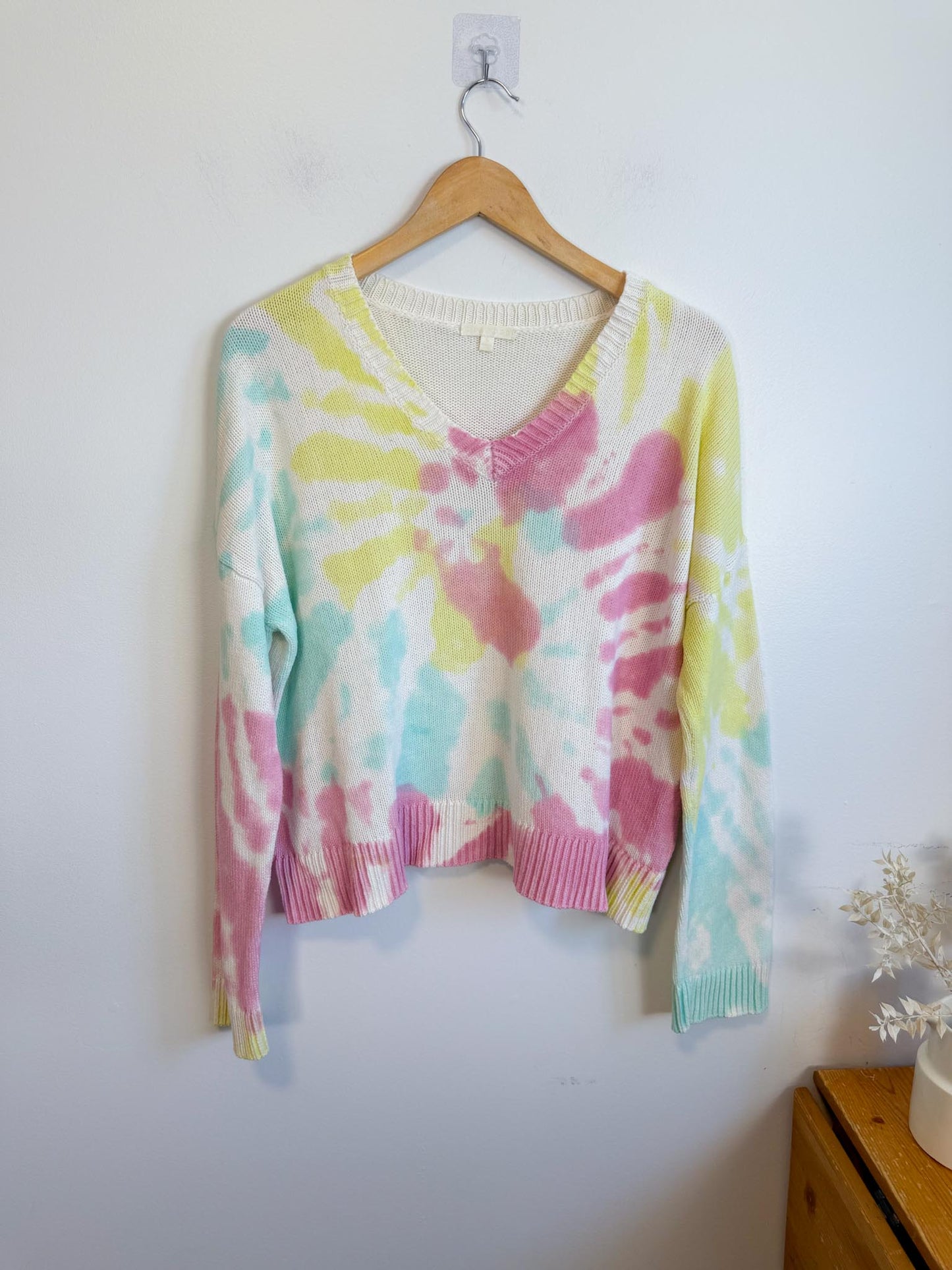 Lisa Todd Tie Dye V-Neck Sweater (Size S/M)