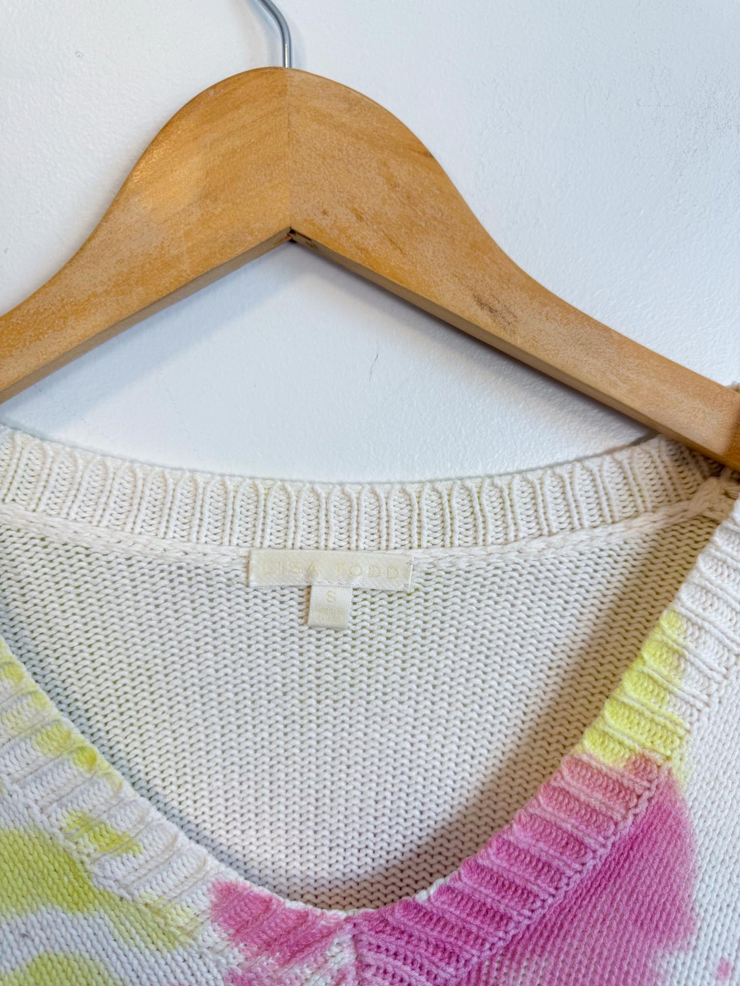 Lisa Todd Tie Dye V-Neck Sweater (Size S/M)
