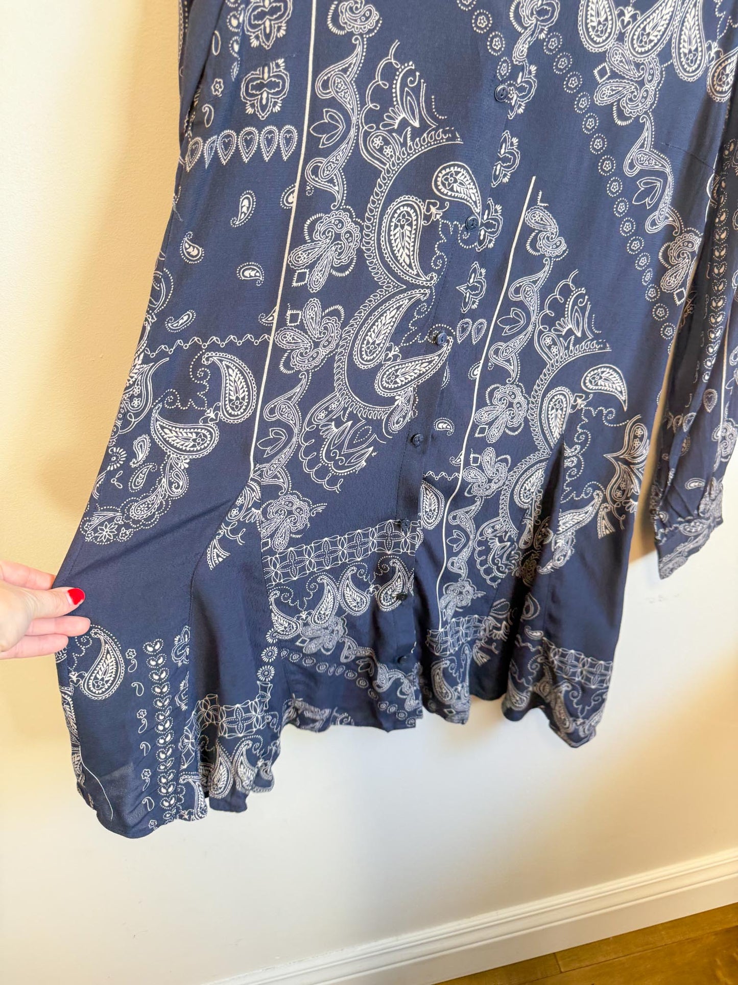 InWear "Esilya Dress in Navy Print" (Size M)