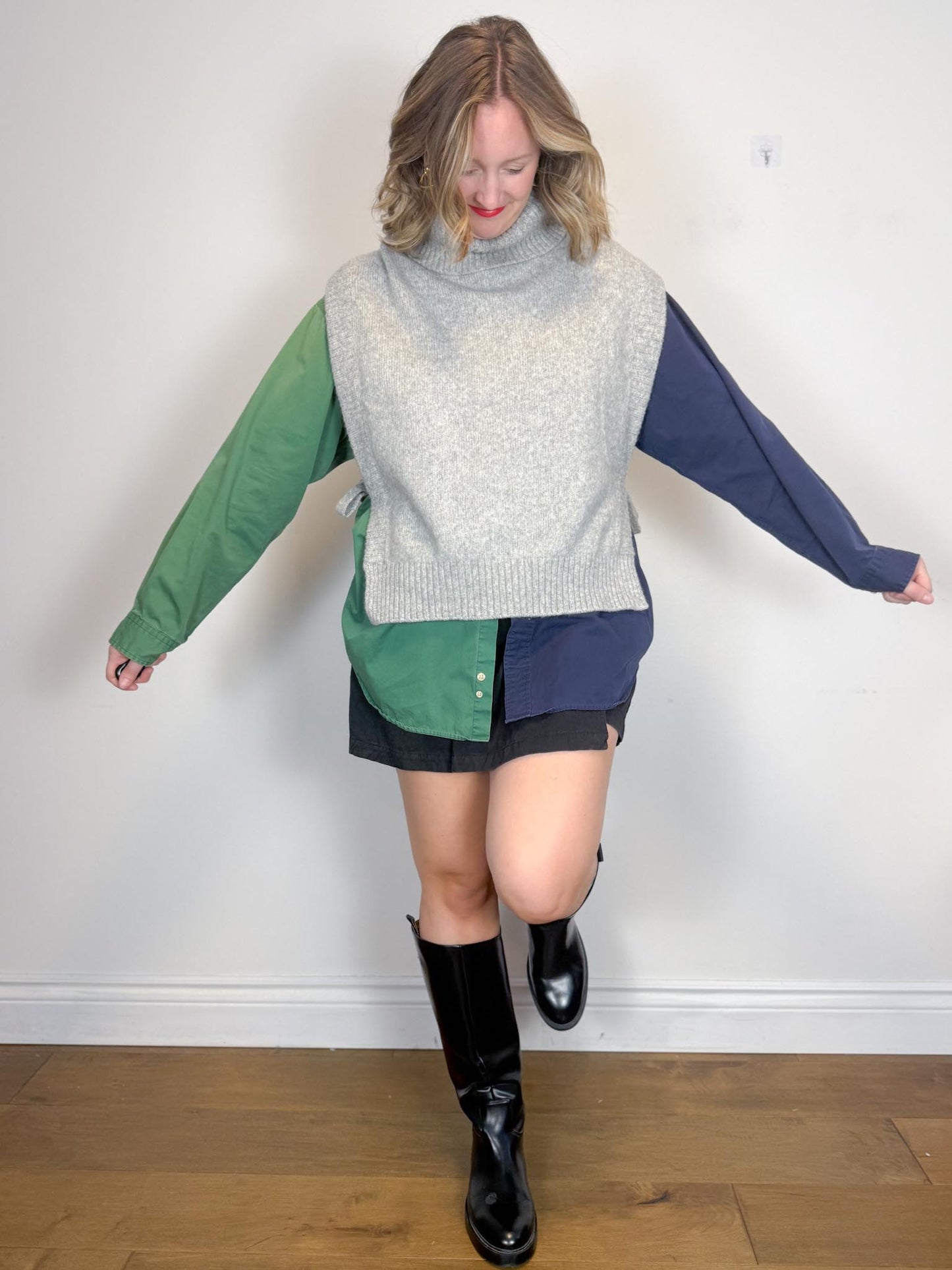 Vintage 90s Tommy Hilfiger Colour Block Button Down (Size L)
