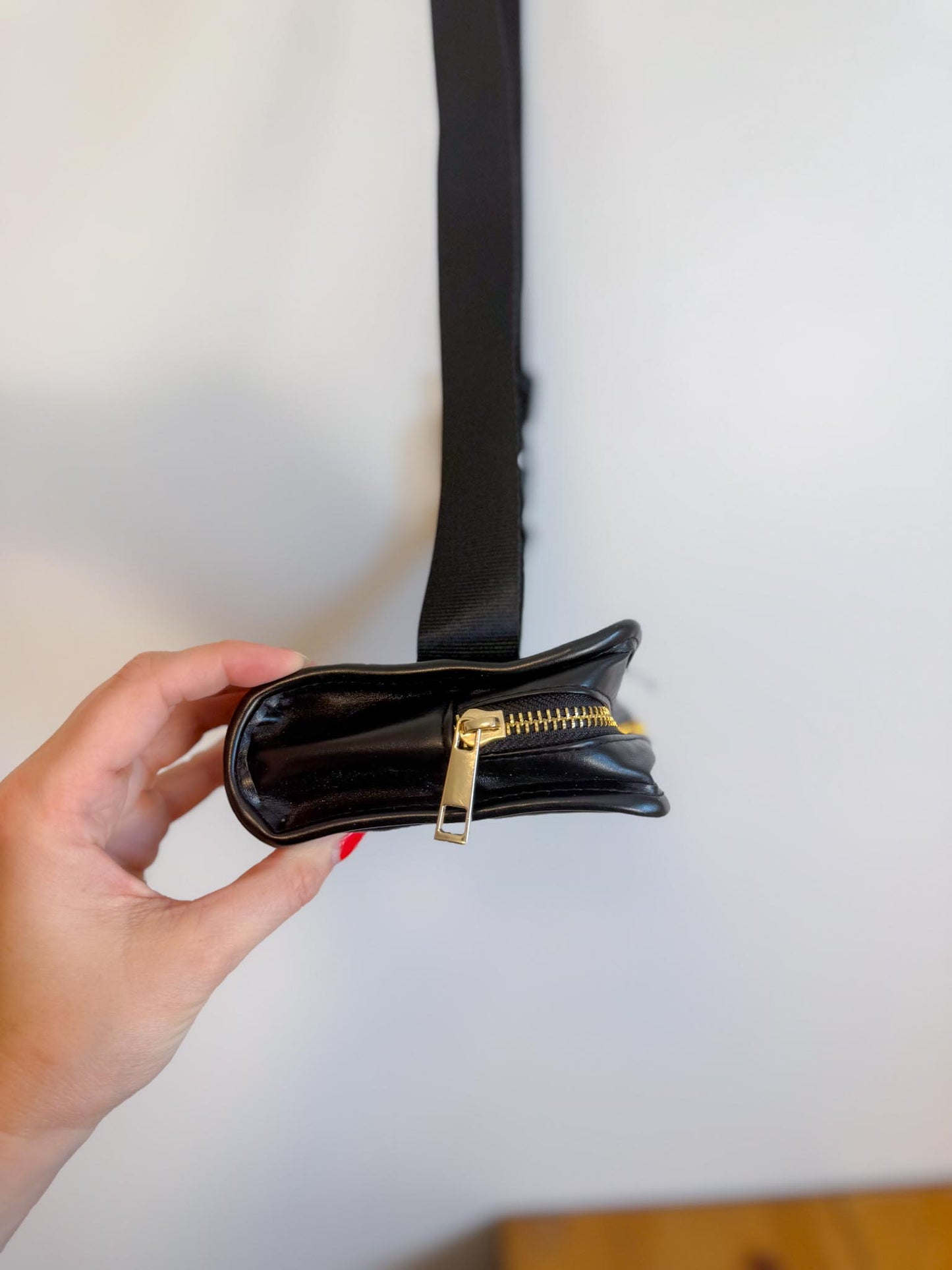 Amanda Uprichard Black Quilted Leather Crossbody Belt Bag