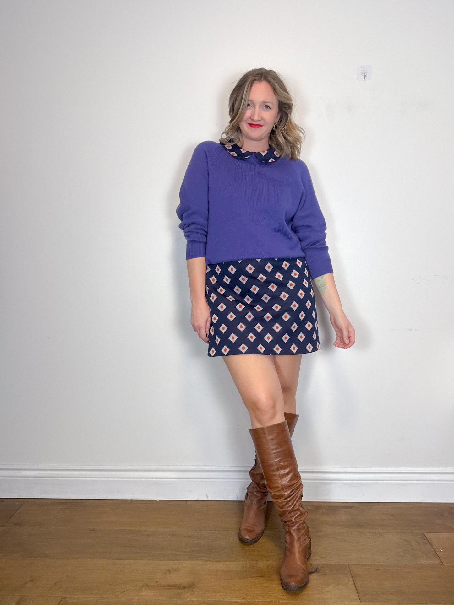 Wilfred Free Merino Wool Crewneck Sweater in Purple SOLD AS IS (Size M)