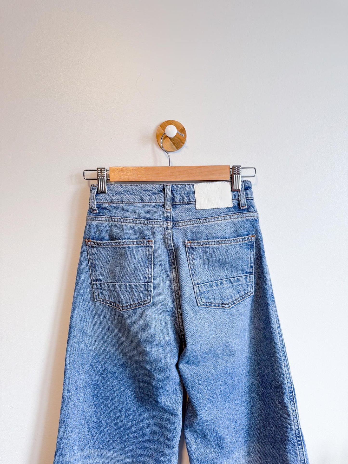 SANDRO Paris Wide Leg Denim Jeans (Size 25)
