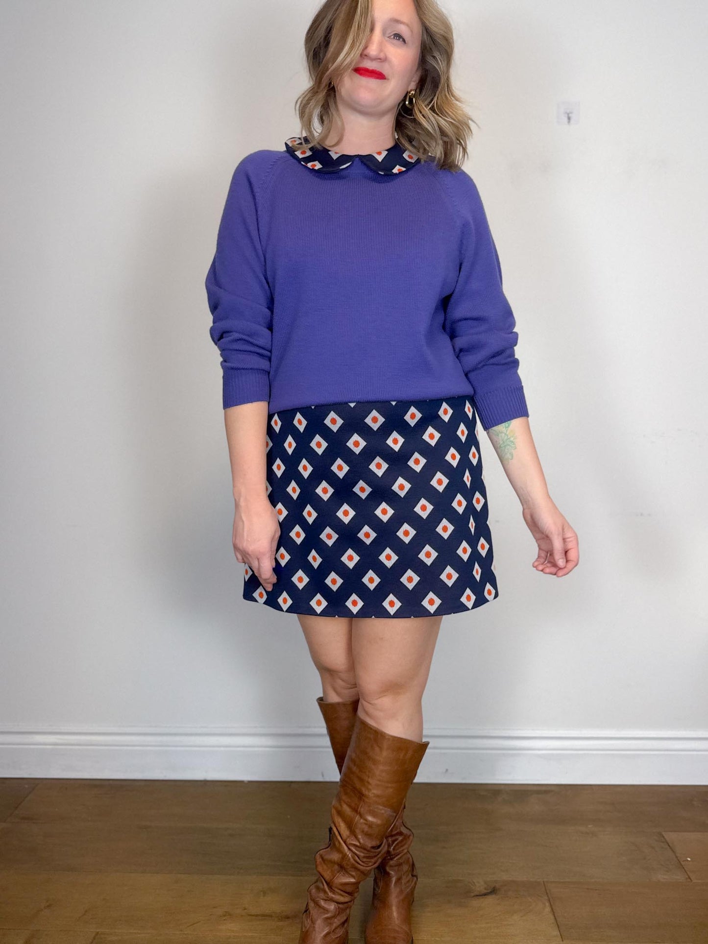 Wilfred Free Merino Wool Crewneck Sweater in Purple SOLD AS IS (Size M)