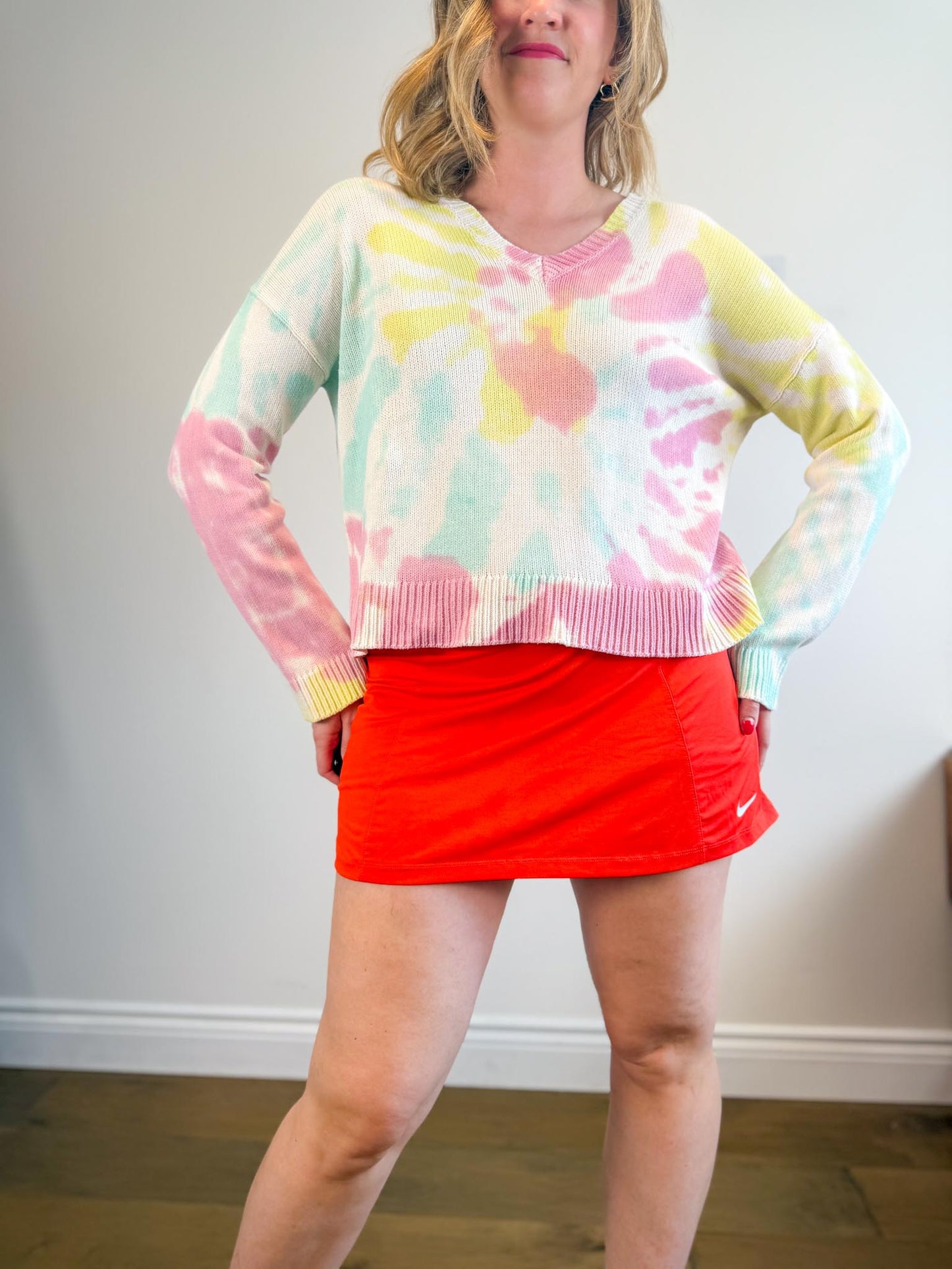 Lisa Todd Tie Dye V-Neck Sweater (Size S/M)