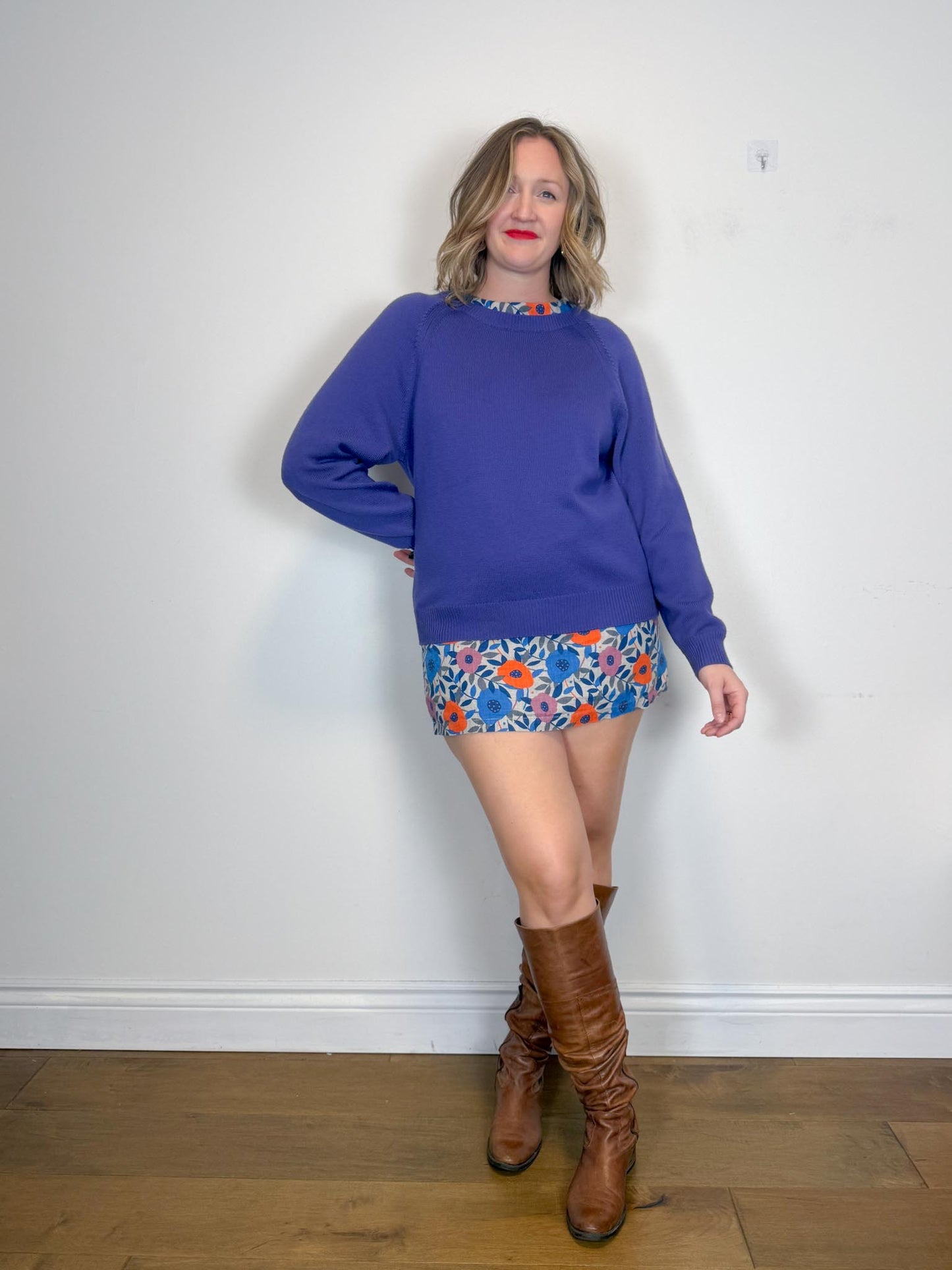 Wilfred Free Merino Wool Crewneck Sweater in Purple SOLD AS IS (Size M)