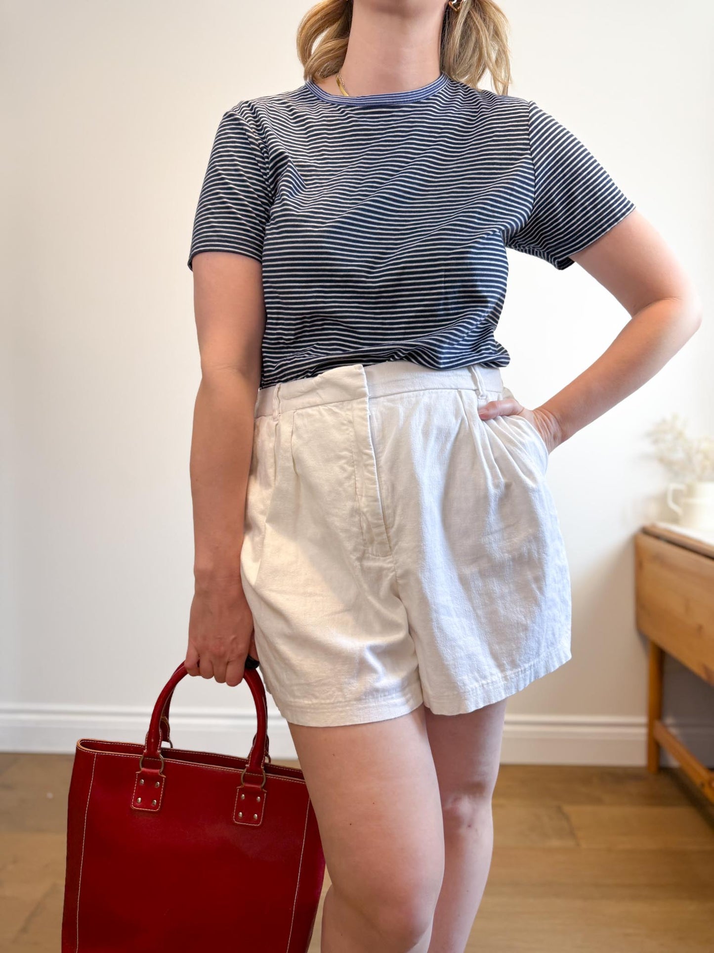 A.P.C Paris Striped T-Shirt in Navy (Size M)
