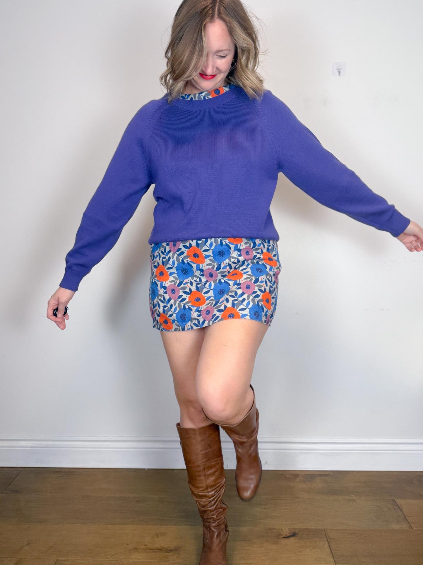Wilfred Free Merino Wool Crewneck Sweater in Purple SOLD AS IS (Size M)