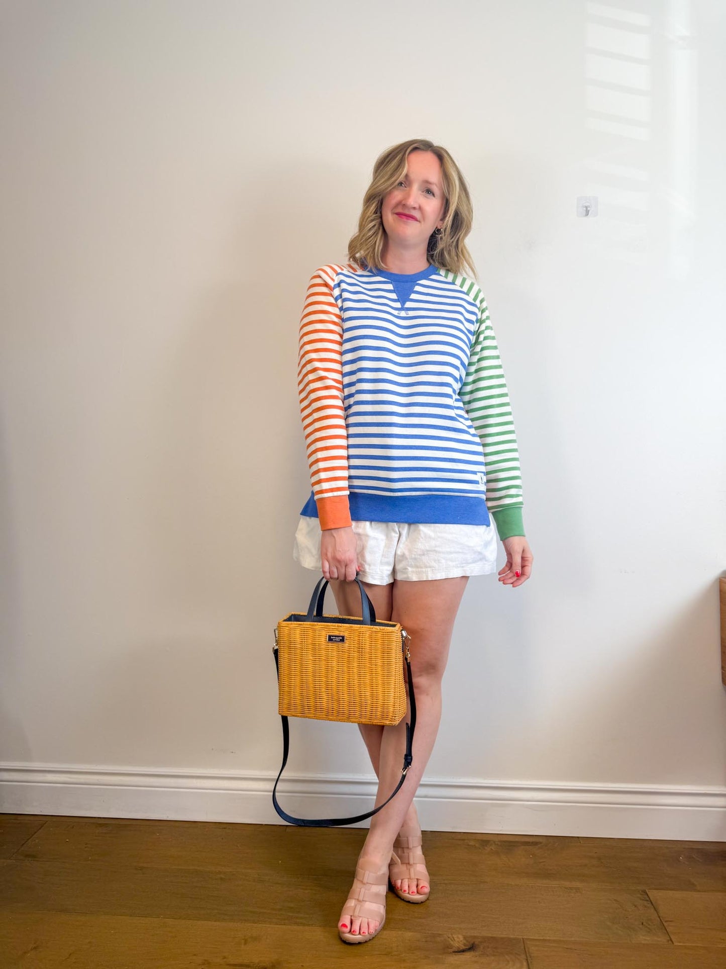 WANAKOME "Panna Multi-Stripe Sweatshirt" (Size S/M)