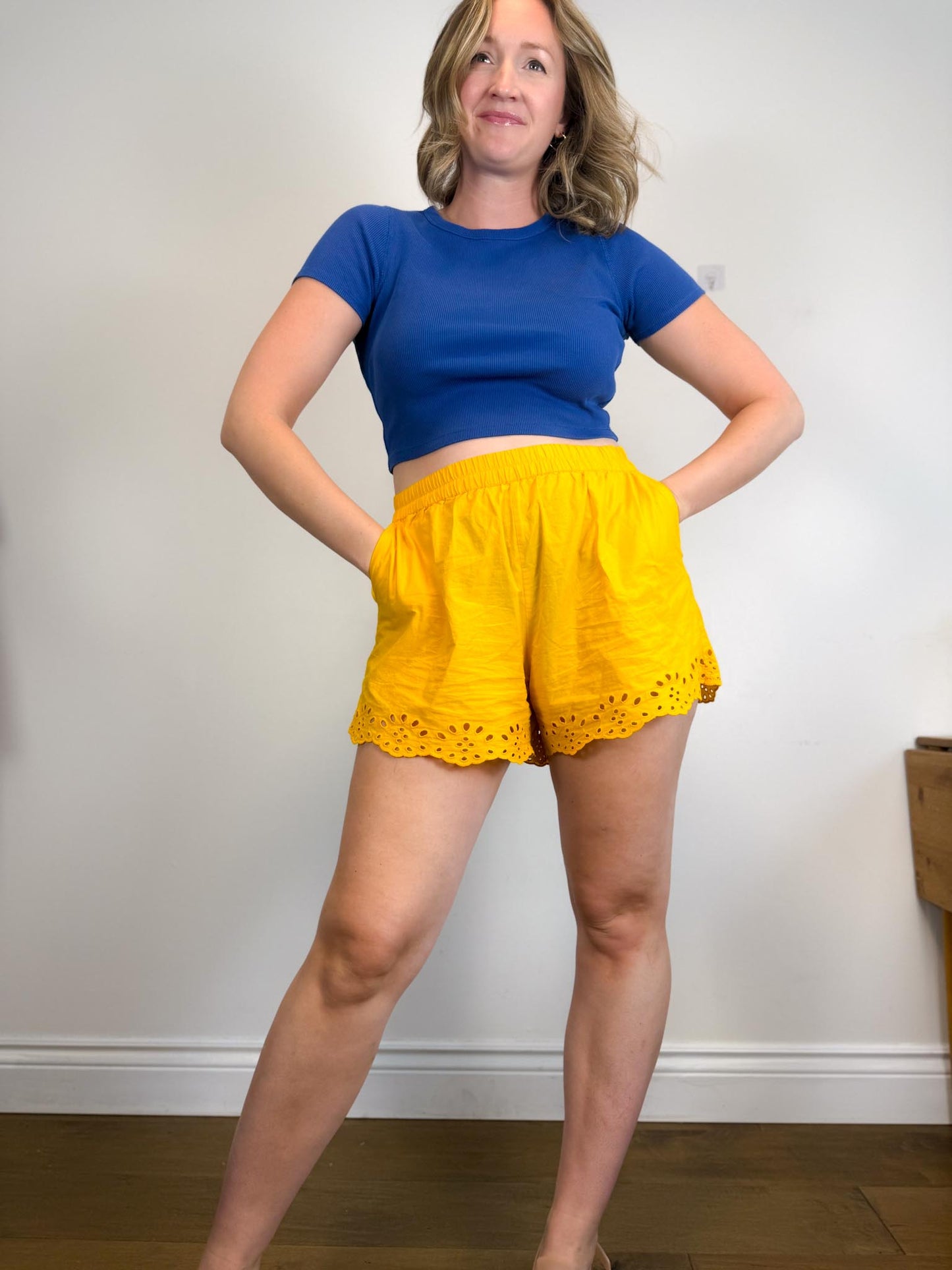 Everlane "The ’90s Rib Tee in Blue" (Size M)
