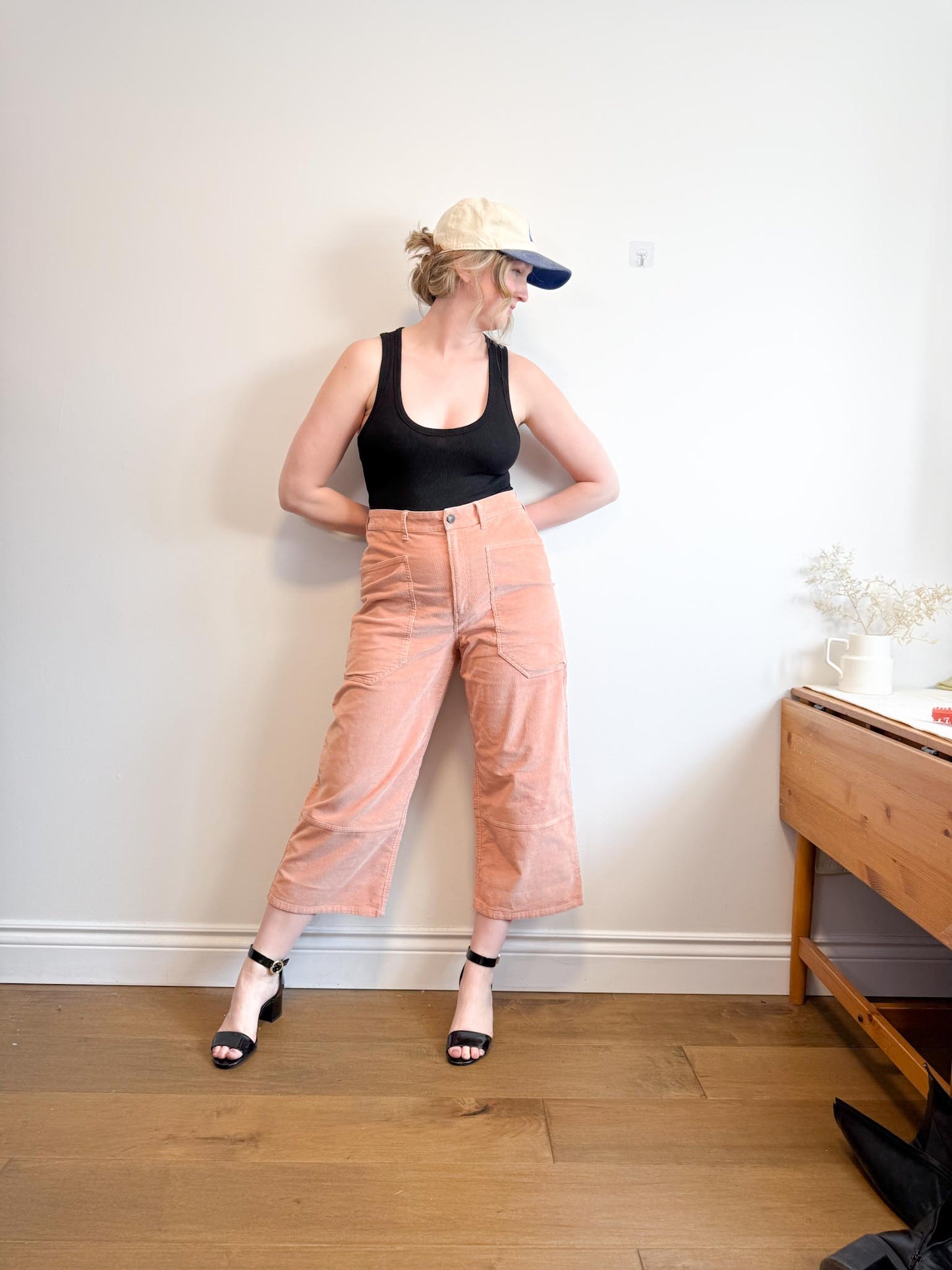Everlane " The Corduroy Gardner Pant in Coral" (Size 14)