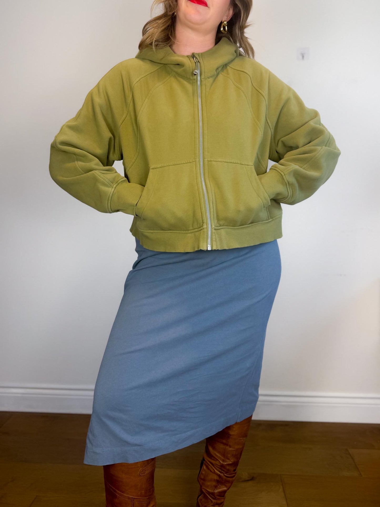 Lululemon "Scuba Oversized Full Zip Hoodie in Green" (Size XL/XXL)