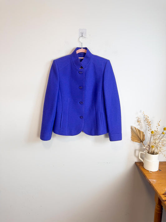 Vintage BASLER Wool Blazer in Purple (Size S/M)