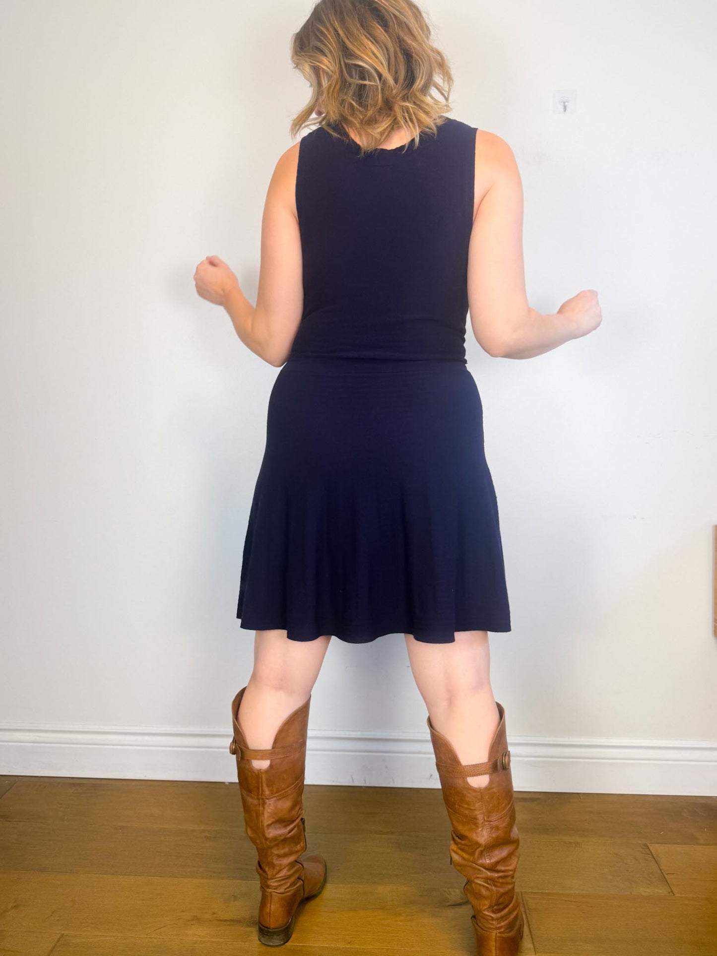 Ca Va De Soi Sustainable Knit "Margot Dress in Dark Plum" (Size M/L)