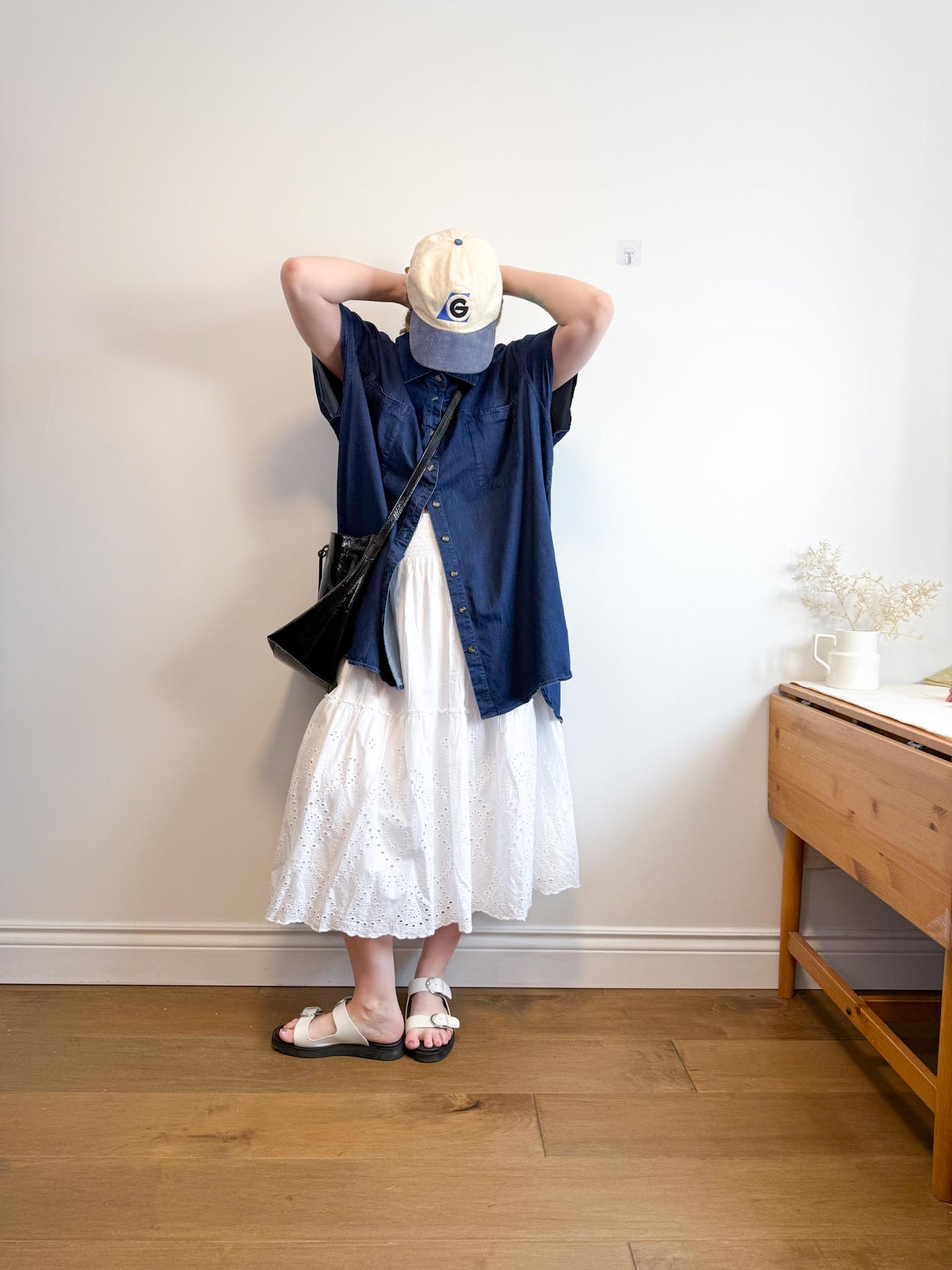Universal Standard Chambray Shirt Dress in Dark Wash (Size XL)