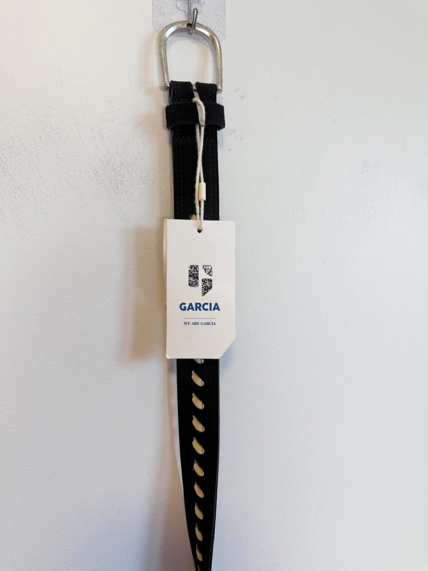 GARCIA Black & Cream Leather Belt NWT (Size M)