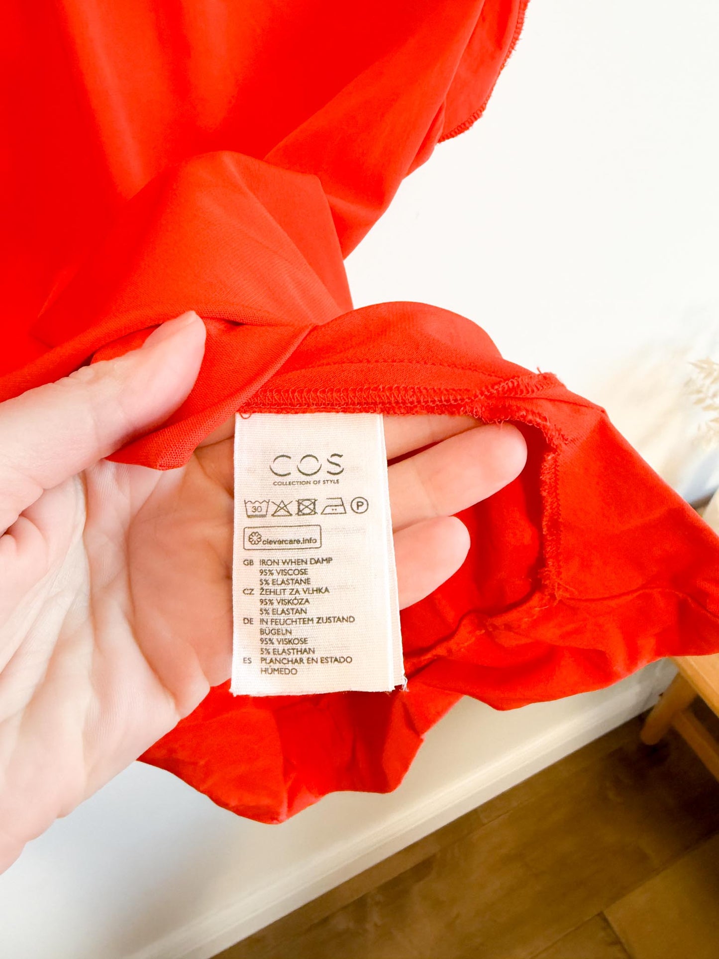 COS Sleeveless Top in Orange Red (Size M)