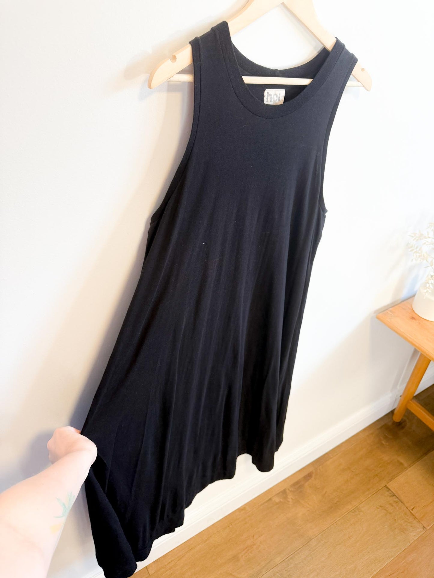 HOI BO Slow Fashion Tank Dress in Black (Size L)