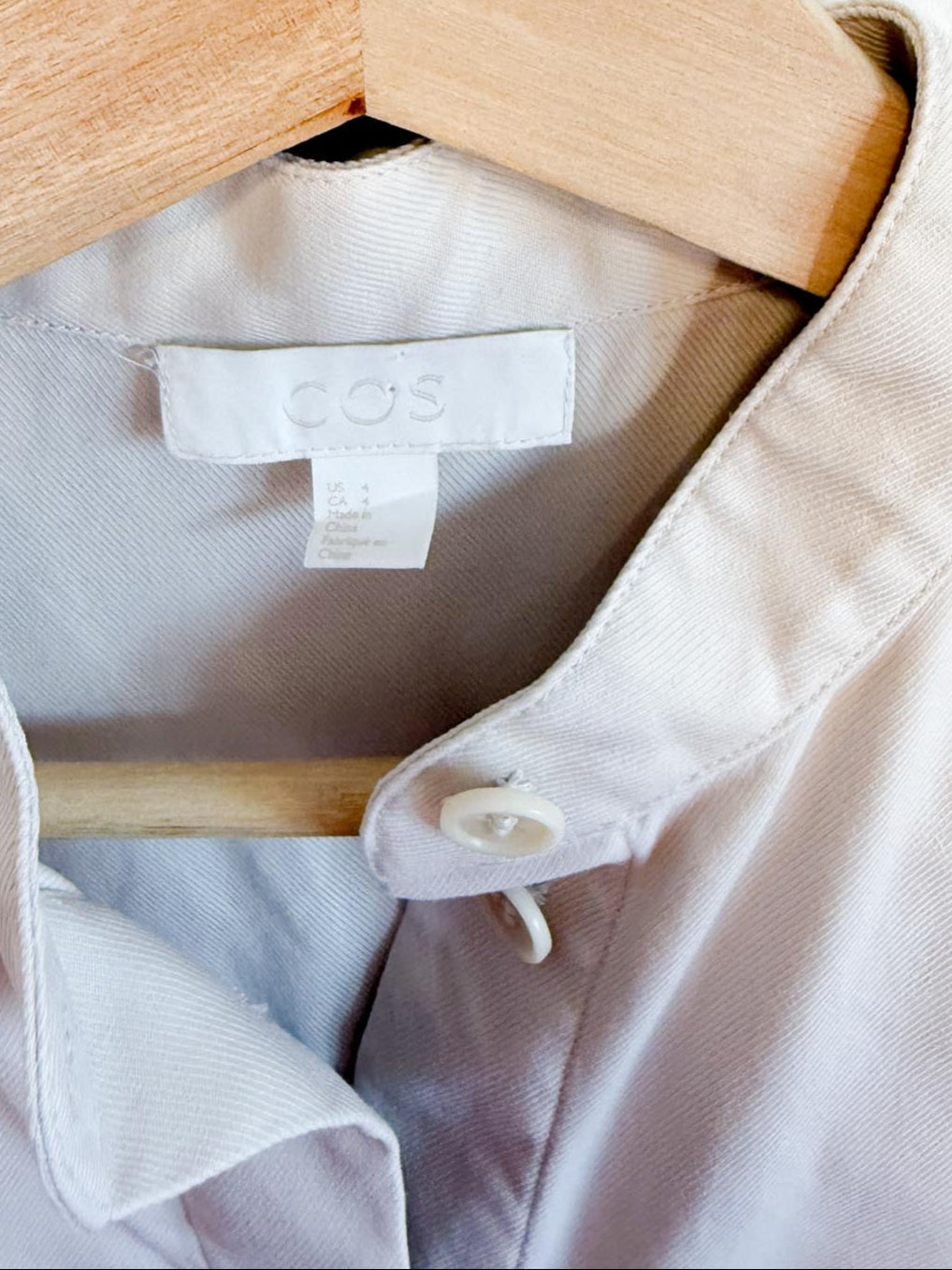 COS Cotton Romper in Neutral (Size S/M)
