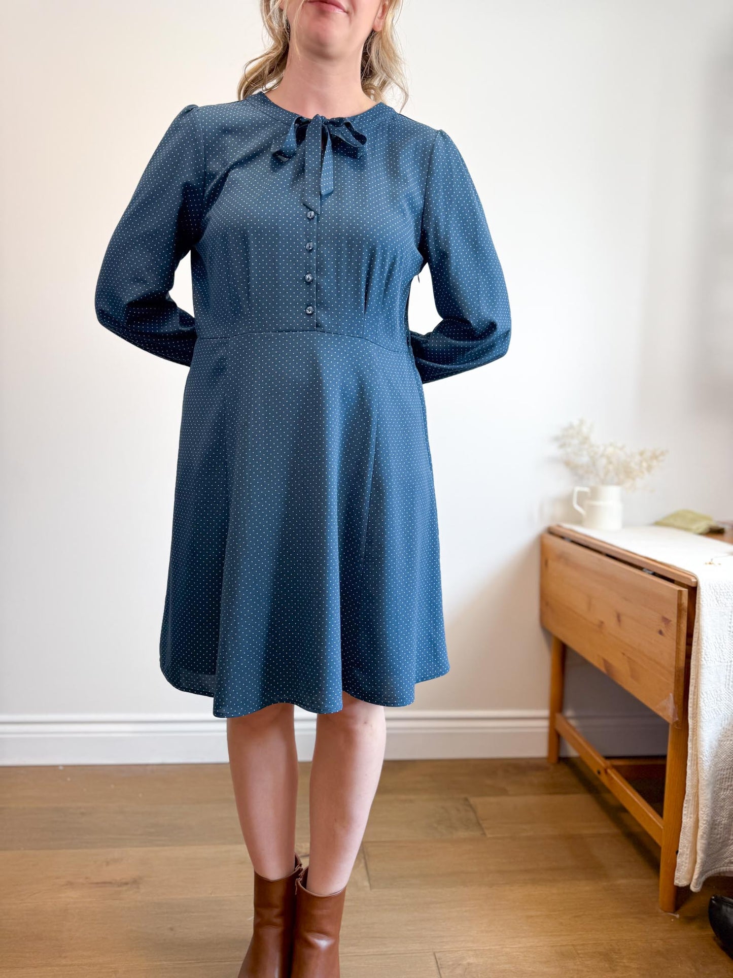 Princess Highway Micro Polka Dot Mini Dress (Size 16)