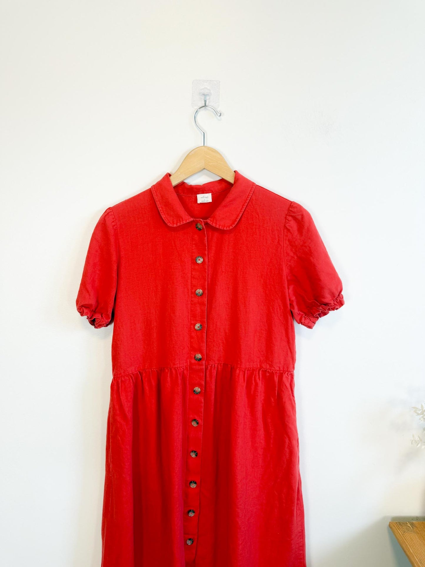 Wilfred "Naeva Linen Dress in Red" (Size S/M)