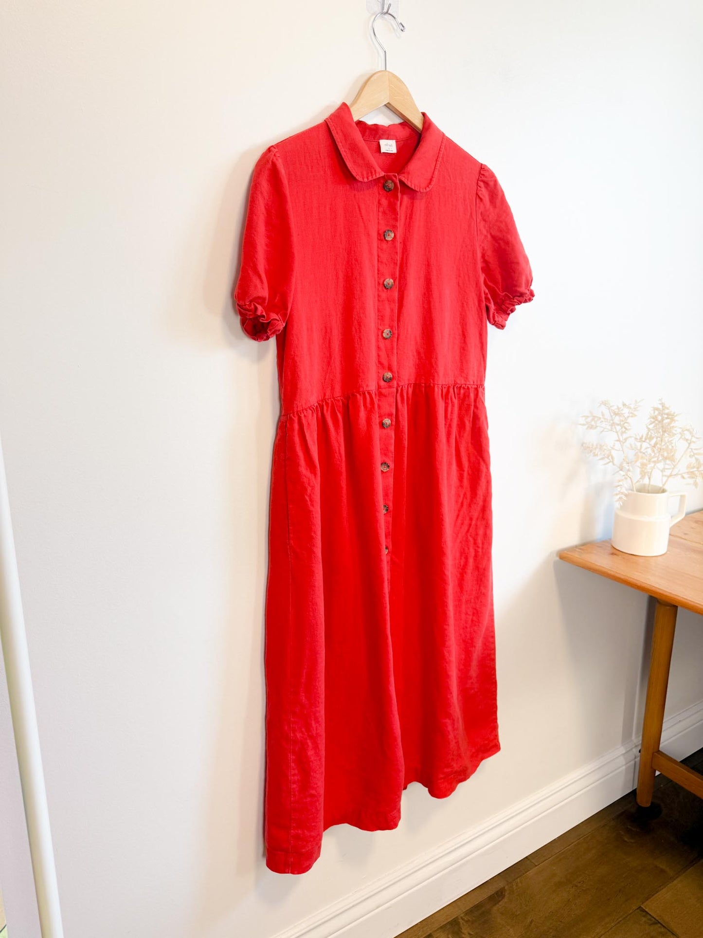 Wilfred "Naeva Linen Dress in Red" (Size S/M)