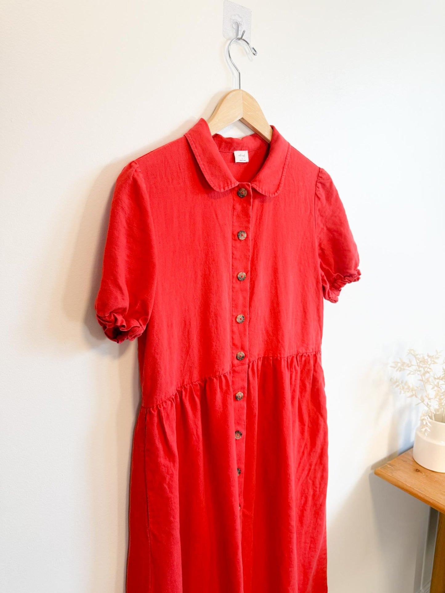 Wilfred "Naeva Linen Dress in Red" (Size S/M)