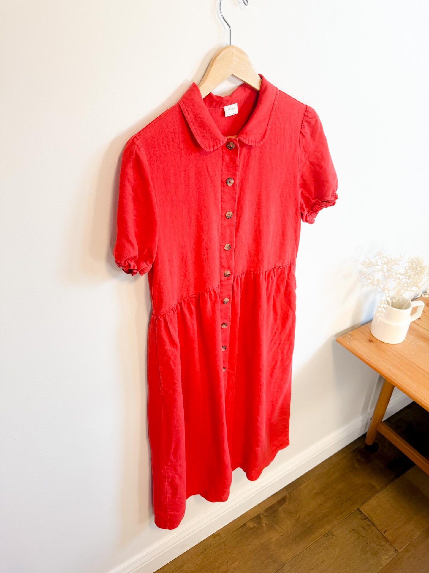 Wilfred "Naeva Linen Dress in Red" (Size S/M)