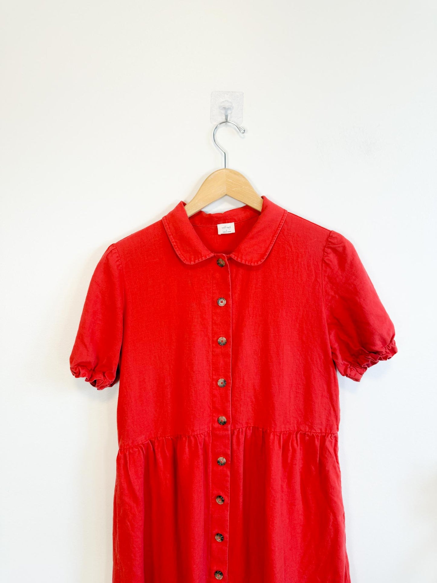 Wilfred "Naeva Linen Dress in Red" (Size S/M)